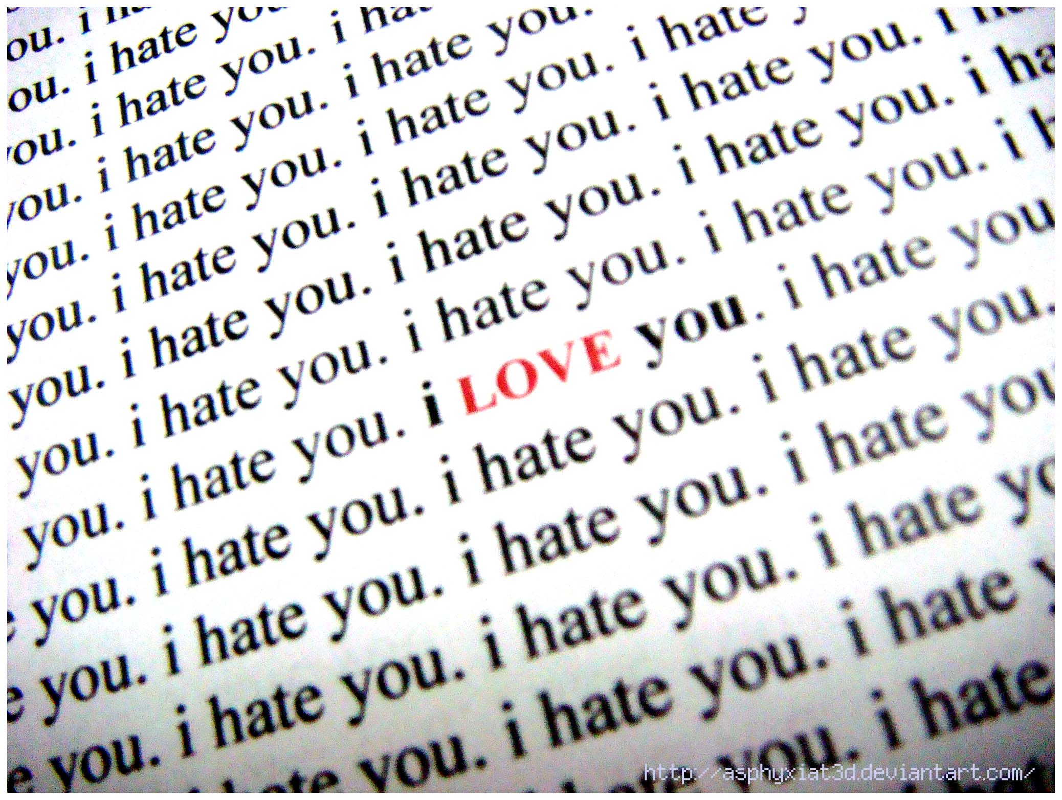 I love you переводчик. Hate hate hate красный текст на белом фоне.