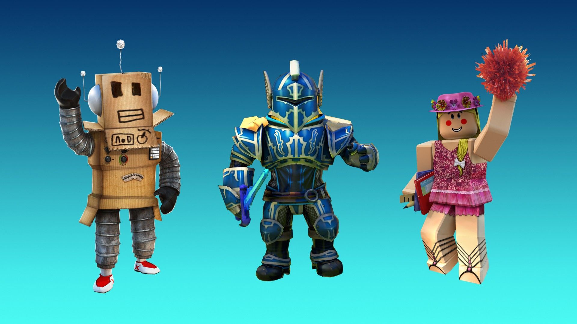 Roblox Characters In Blue Background HD Games Wallpaper