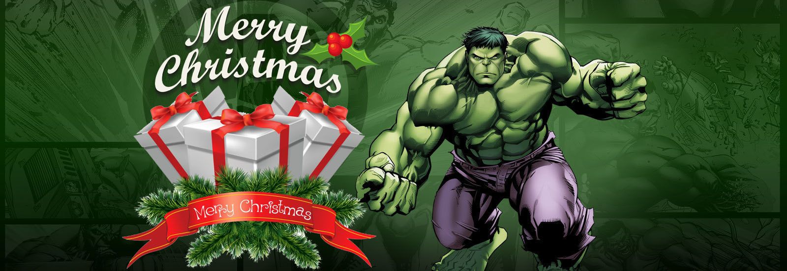 Happy Merry Christmas Greetings Wishes Super Hero Hulk Kids HD Wallpaper
