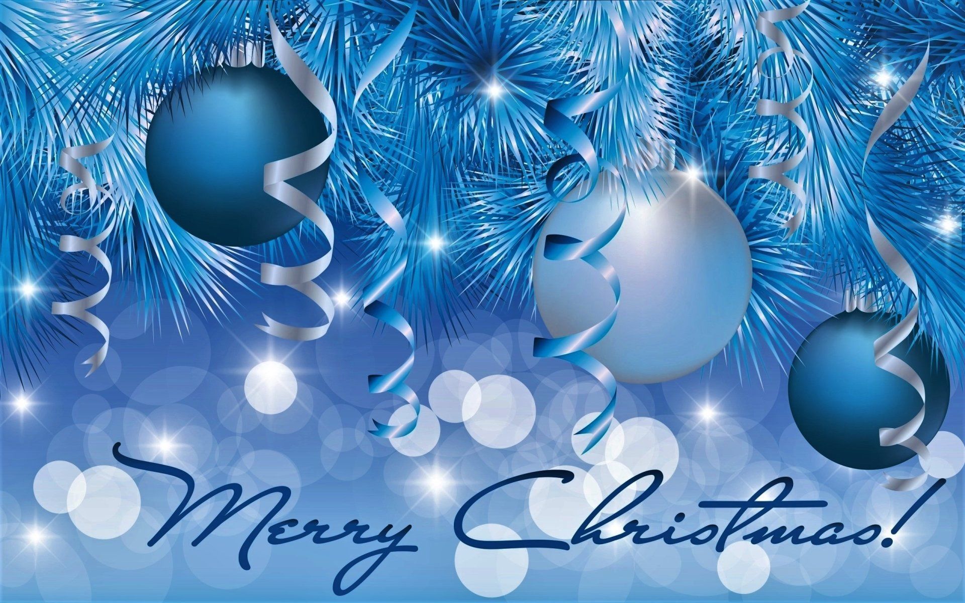 Holiday Christmas Christmas Ornaments Blue White Ribbon Merry Christmas Wall. Merry christmas wallpaper, Christmas facebook cover, Christmas wallpaper background