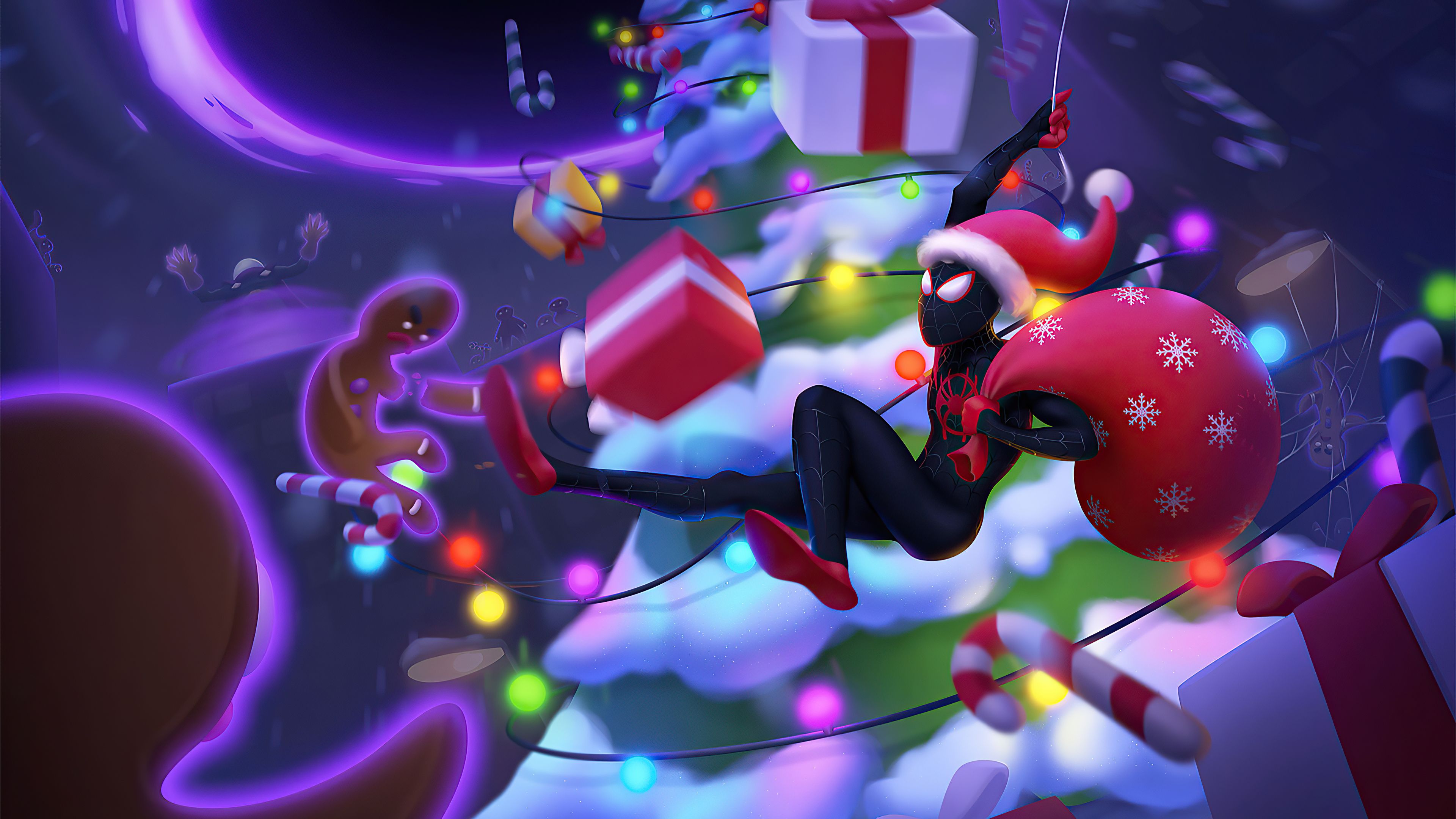 Spider Man Christmas 4k, HD Superheroes, 4k Wallpaper, Image, Background, Photo and Picture