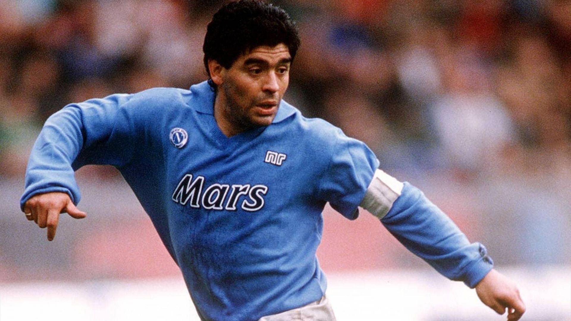 Download wallpaper blue, captain, Mars, Napoli, Diego Maradona, section sports in resolution 1920x1080