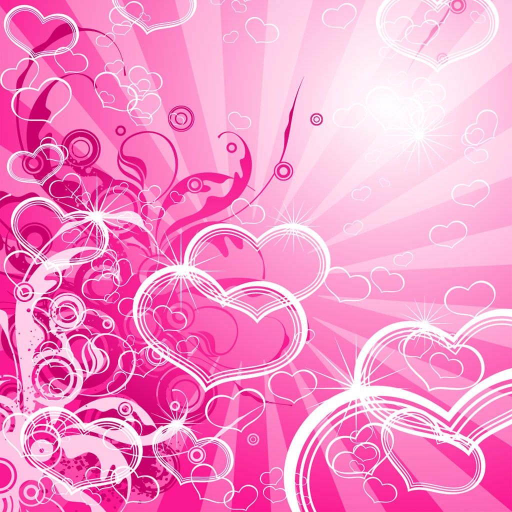 Abstract Pink Hearts Layout Wallpaper Heart Background Design