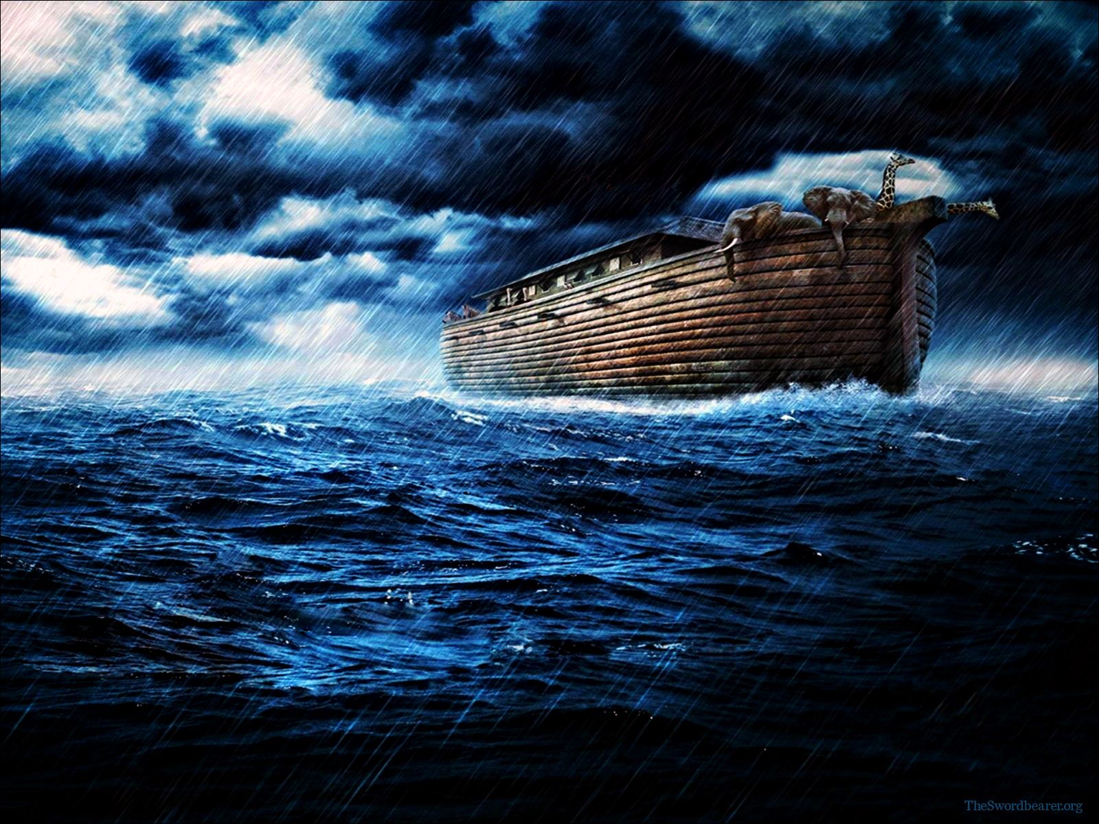 Noahs Ark's Ark In Flood HD Wallpaper