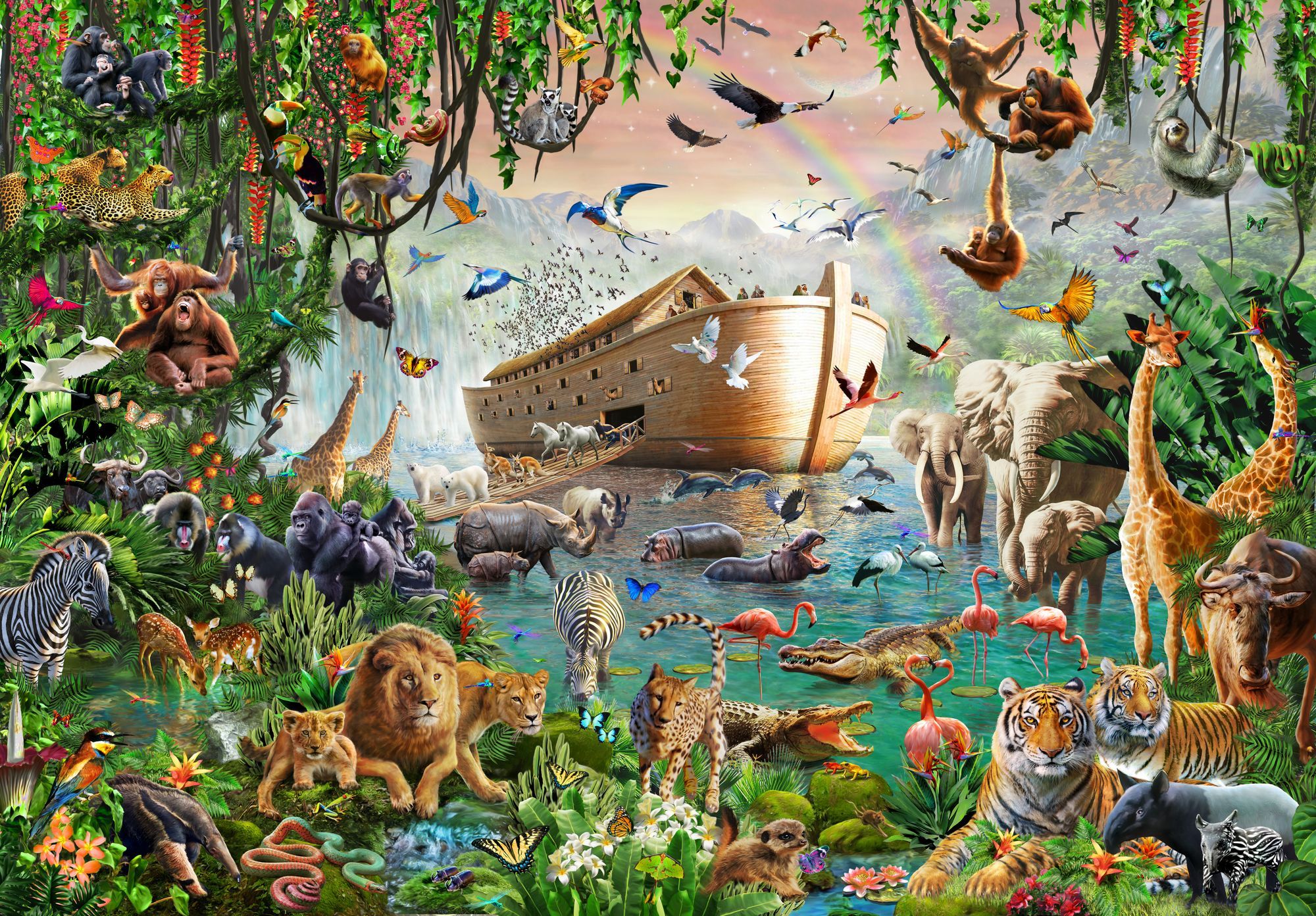 Noah's Ark Jumbo Wallpaper Mural. Wallsauce UK. Mural wallpaper, Noahs ark, Wallpaper