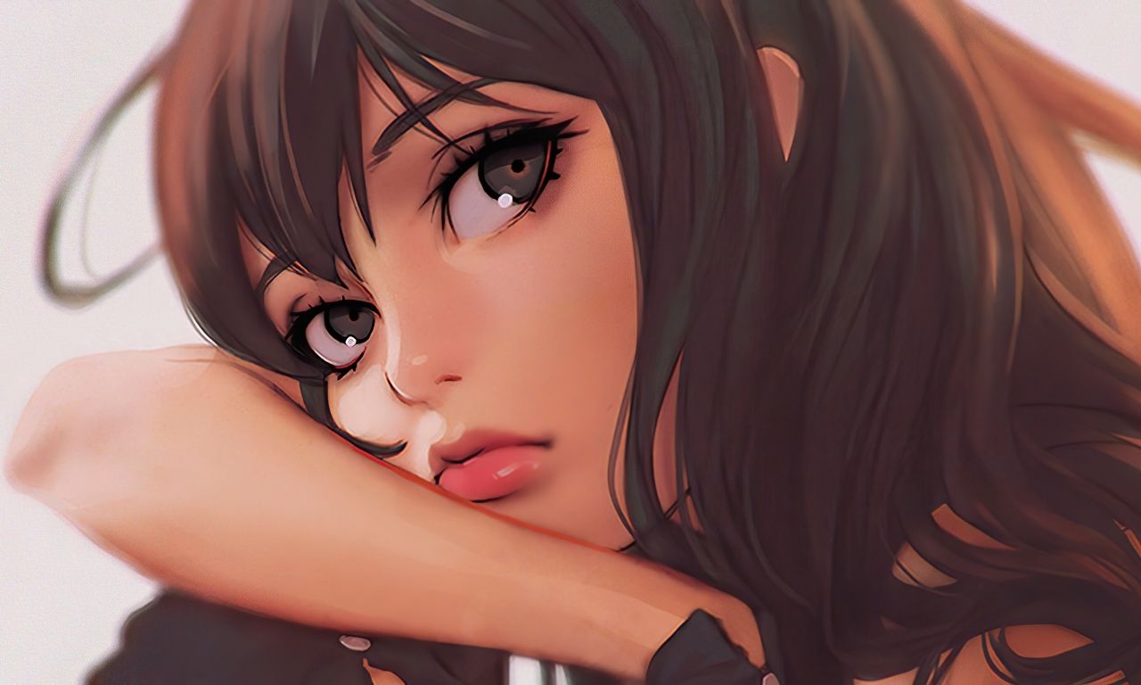 Anime Girl thinking Wallpaper 4k Ultra HD