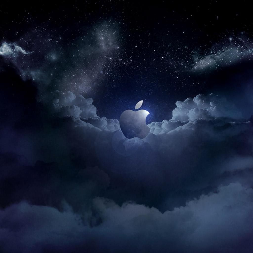Cloudy Apple Logo Wallpaper IPad Background. Fond ecran apple, Fond ecran rose, Fond ecran noel