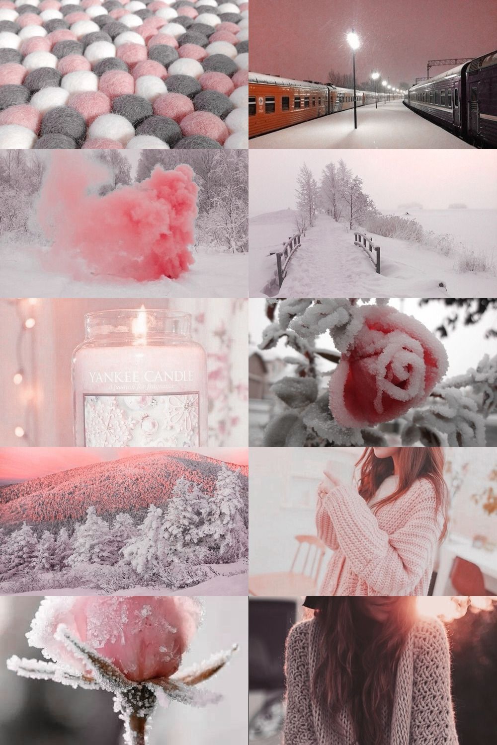 Winter Aesthetics Aesthetic Christmas Collage Wallpaper