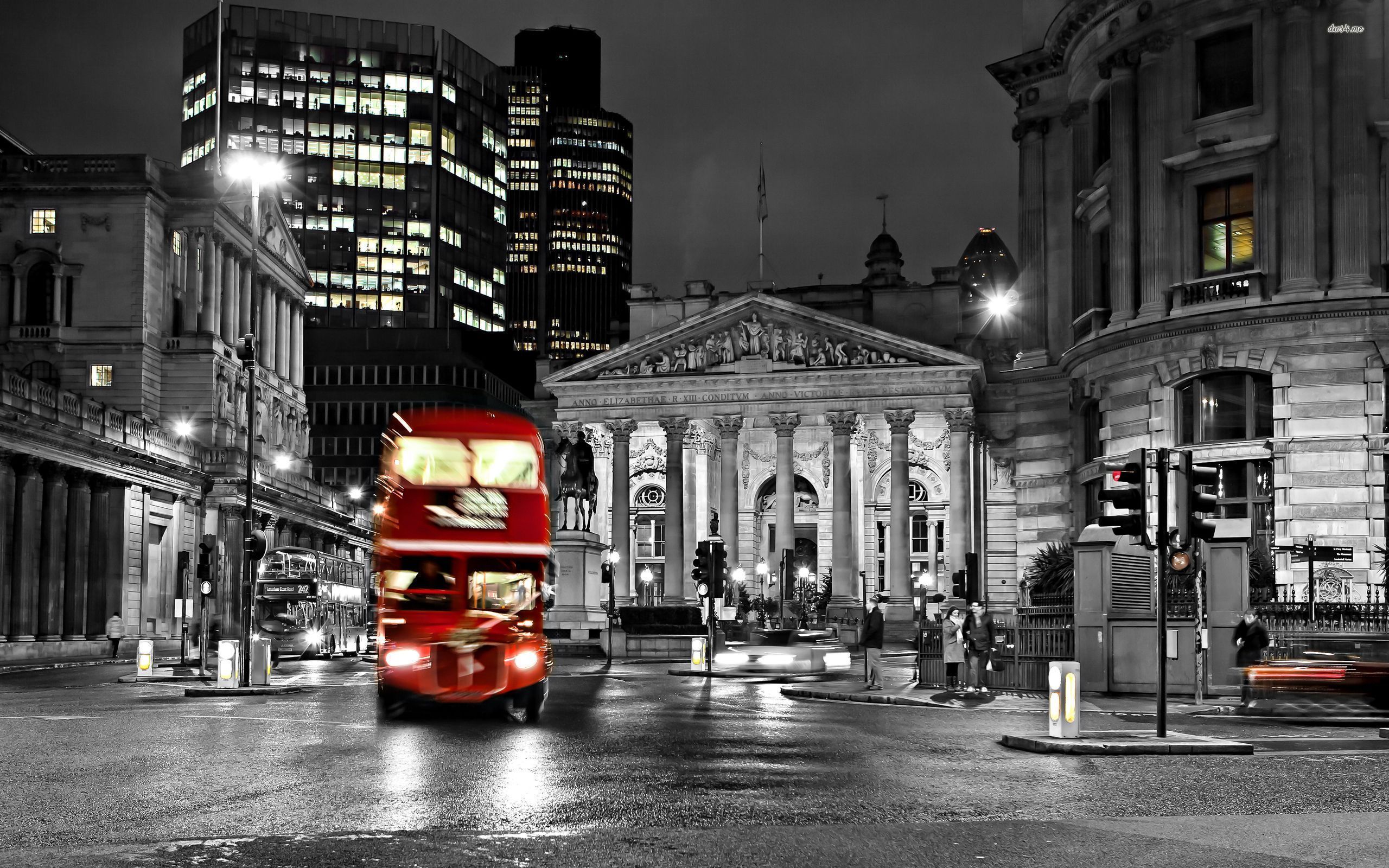 London bus on the dark streets HD wallpaper. London wallpaper, London city, London bus