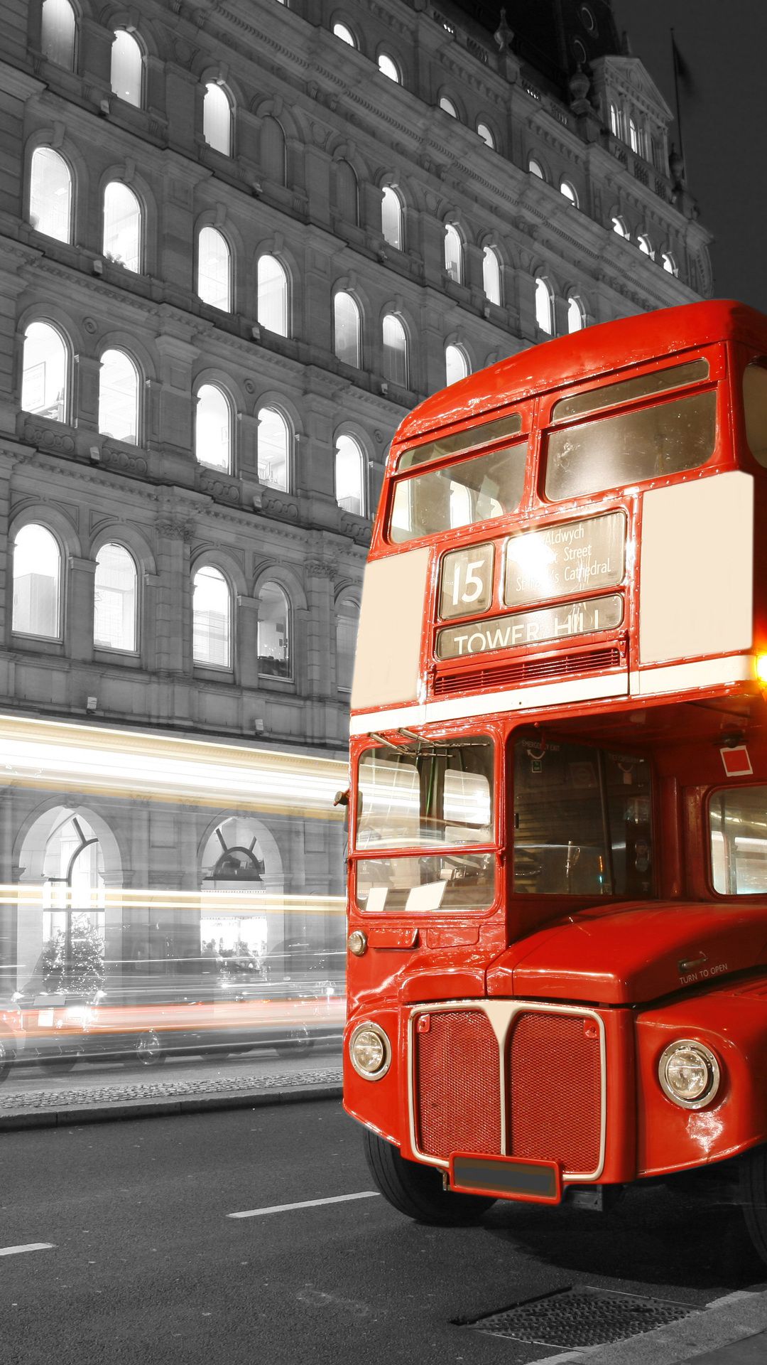 london, , bus, london, england, city, black and white, blur, night, road, street, lights desktop wallpaper 26306