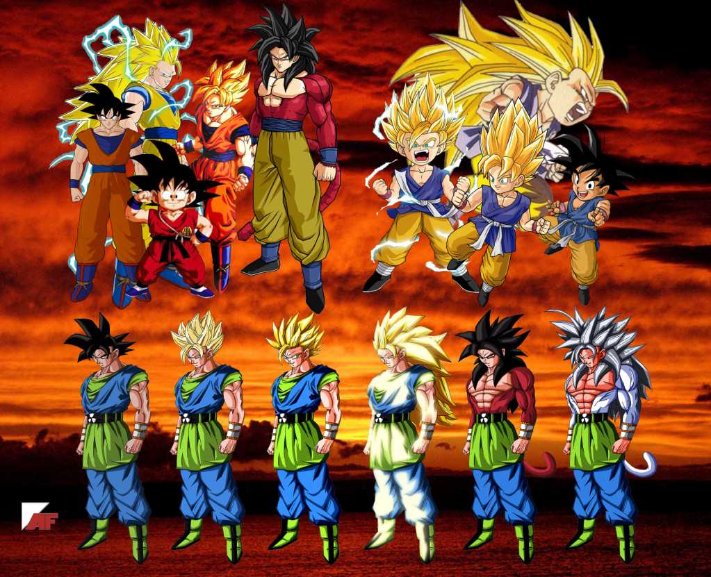 Goku All Forms Wallpaper Super Saiyan Transformations HD Wallpaper