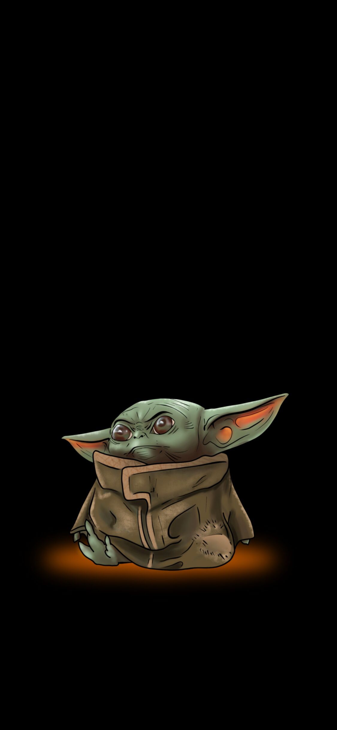 Made Baby Yoda in Procreate [2436x1125]