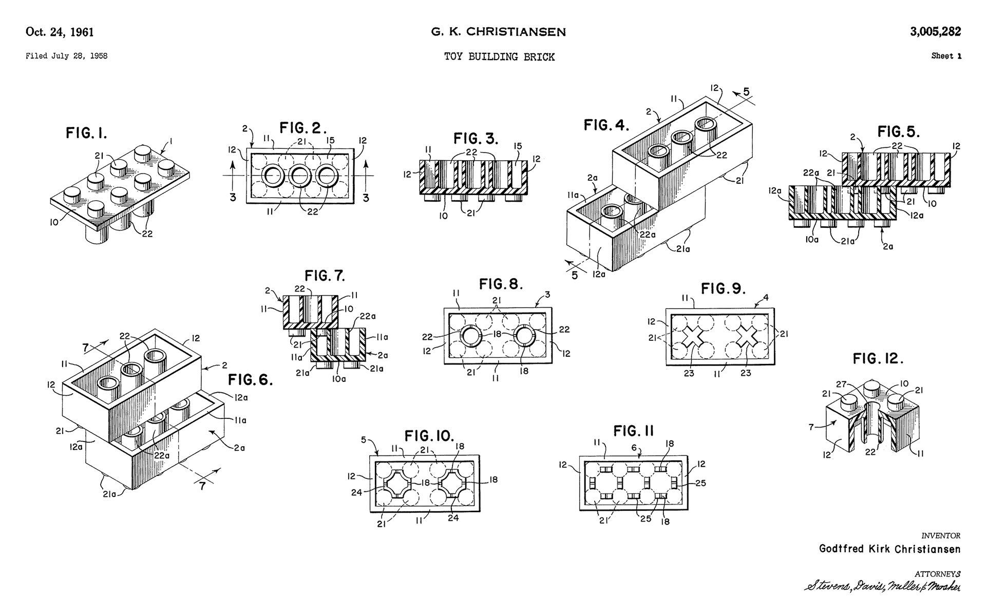 LEGO Patent (uncompressed in comments) [1920x1200][OC]