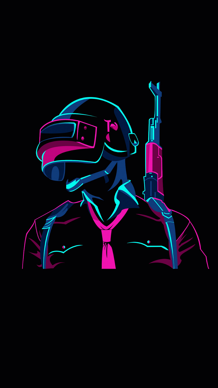 Pubg black wallpaper mobile. Wallpaperize. Neon wallpaper, Android wallpaper, Gaming wallpaper hd