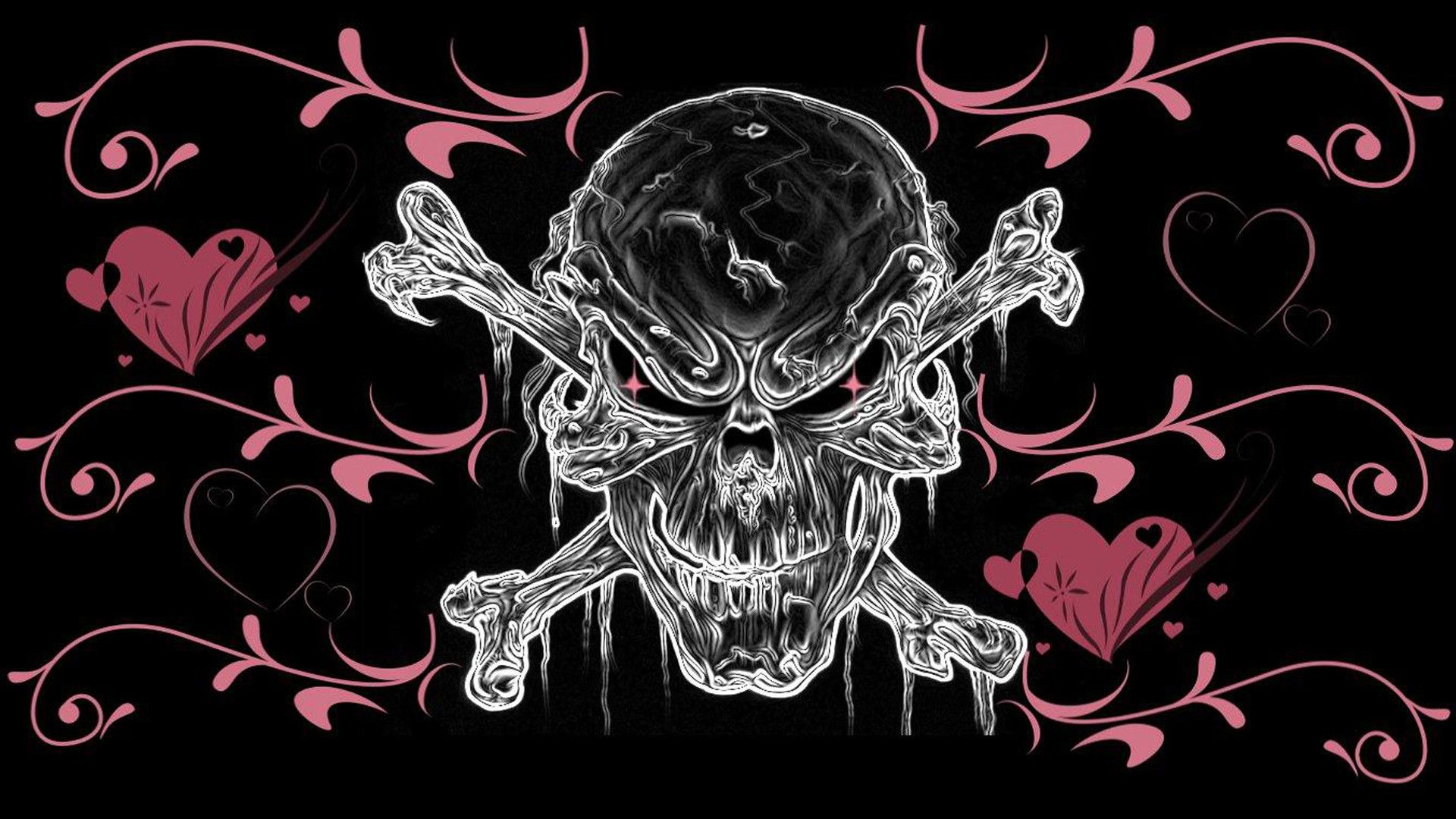 Pink Skull Wallpaper