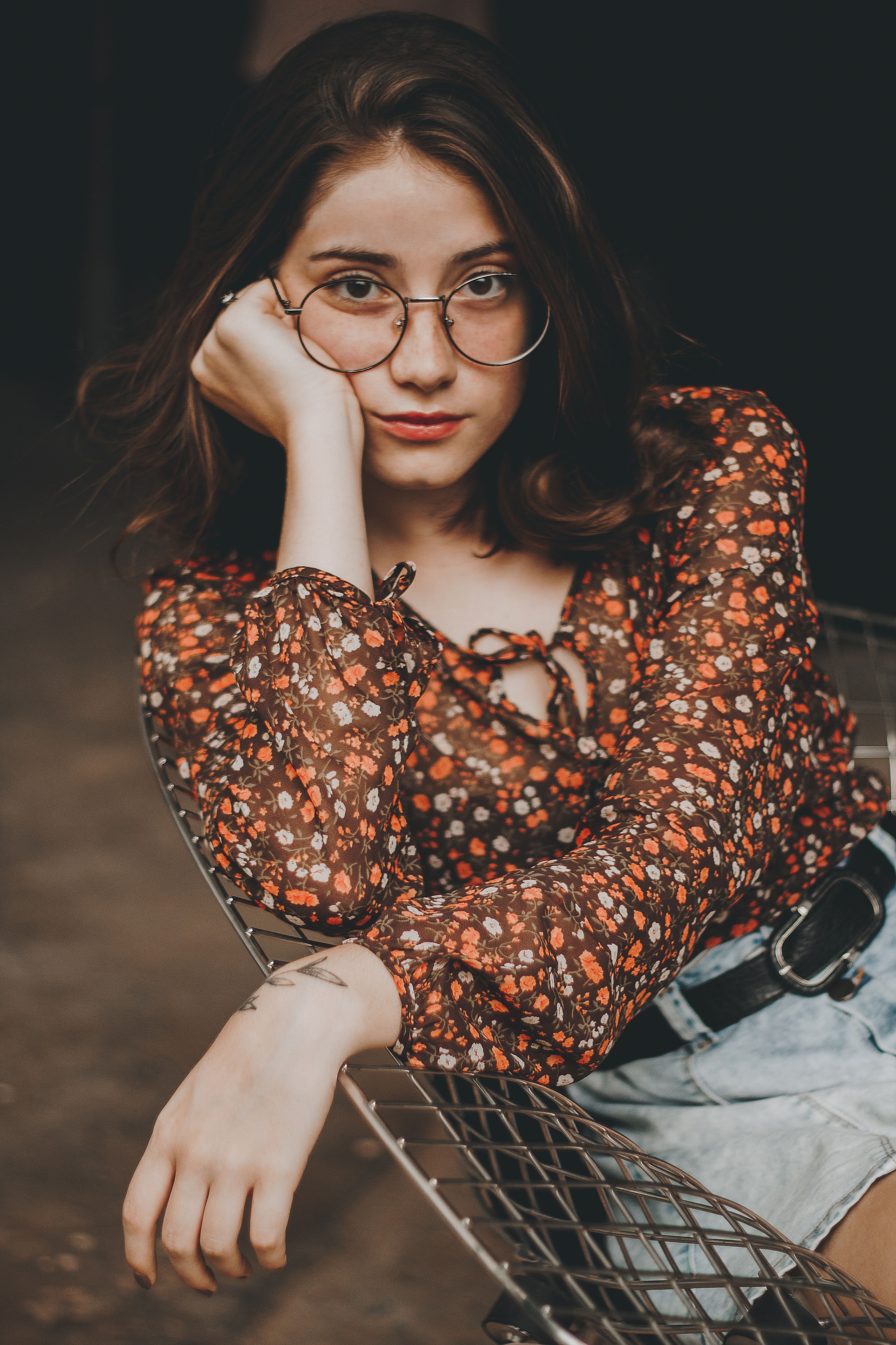 Photo of Woman Wearing Round Eyeglasses · Free