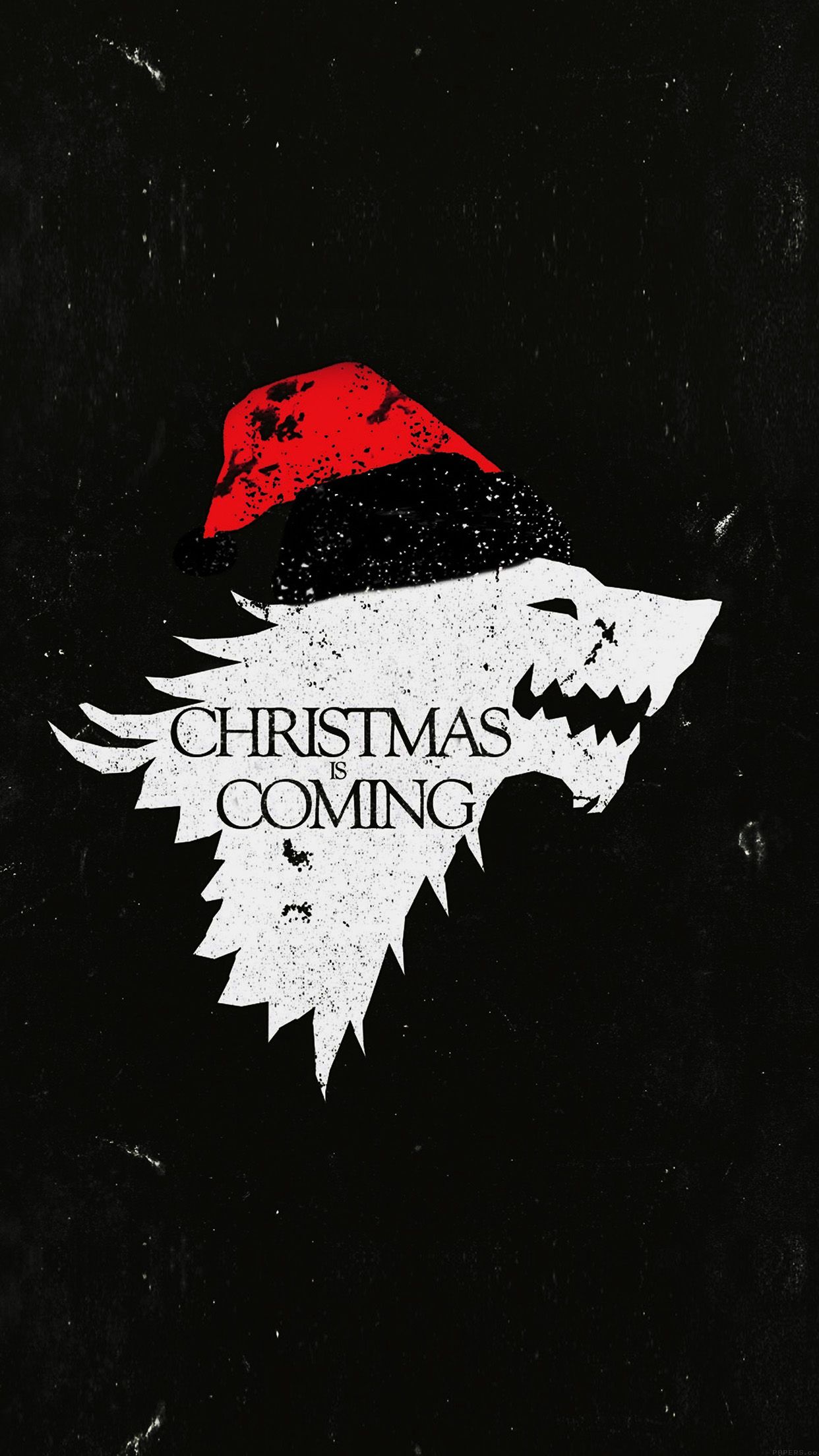 iPhone X wallpaper. christmas is coming dark game of thrones art