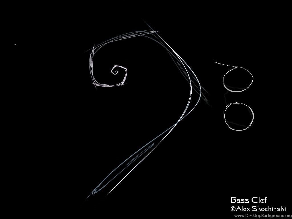 Bass Clef By Bassists Desktop Background