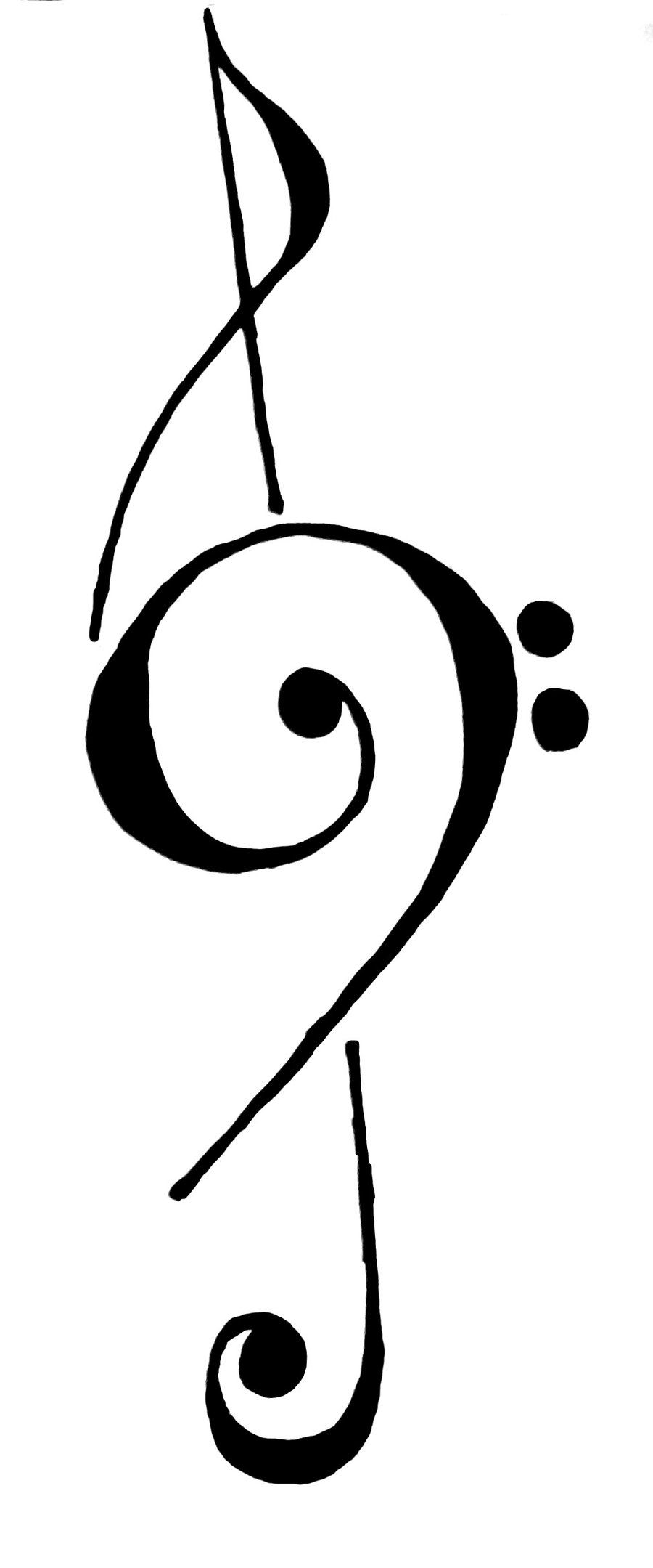 treble woth bass clef