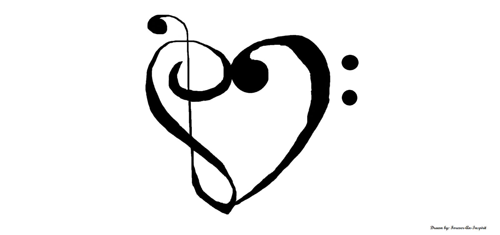 Treble Clef Bass Clef Heart Clipart And Bass Clef Heart Png Wallpaper & Background Download
