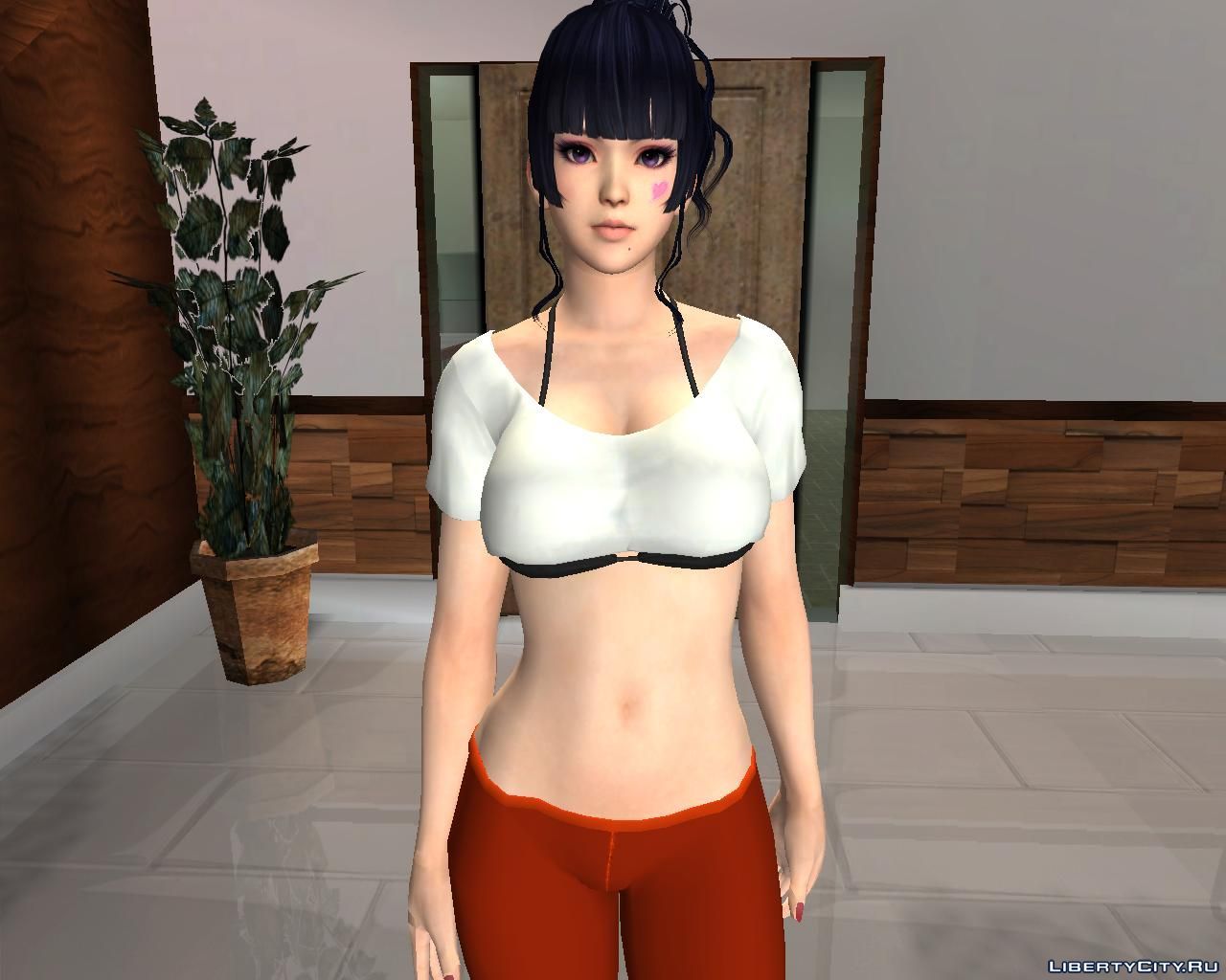 Nyotengu in sports leggings from the game DOA 5 LR for GTA San Andreas