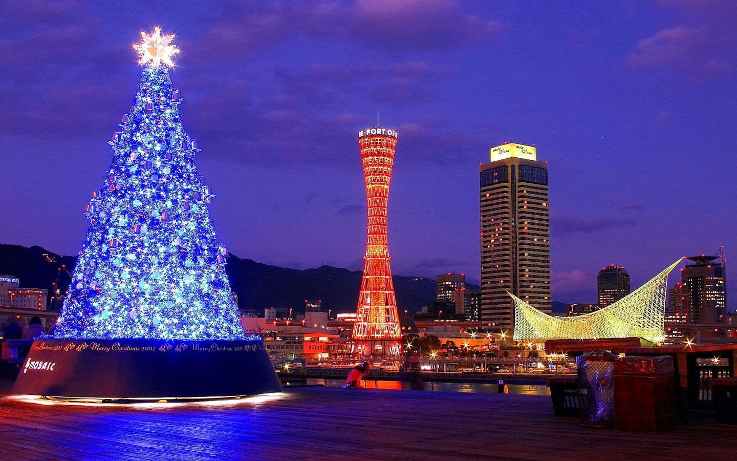 1440*900 Christmas Decorations illuminations Lights 1440x900 NO.8 Desktop Wallpaper