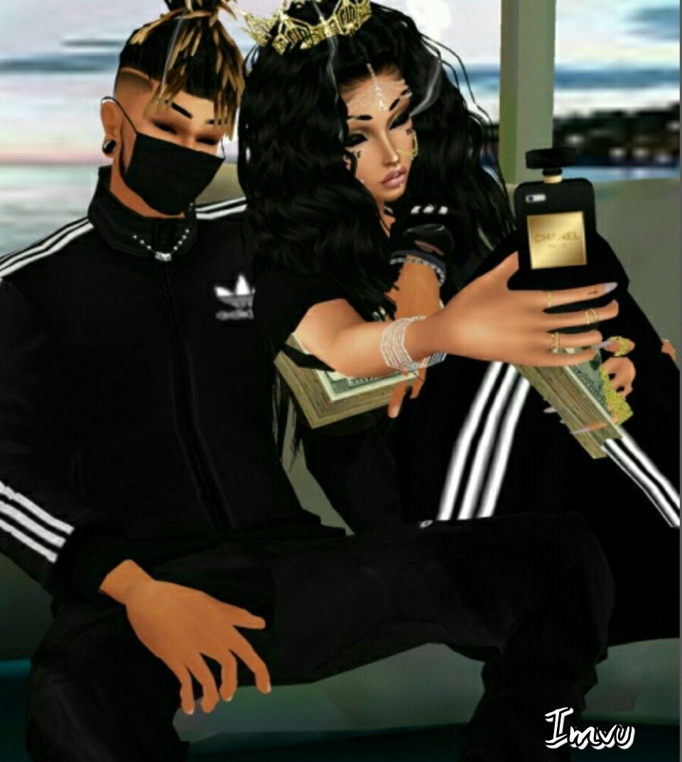 Follow me on imvu: QueenTeranie #imvugoals #couple #style ;). Black girl art, Black couple art, Black girl cartoon