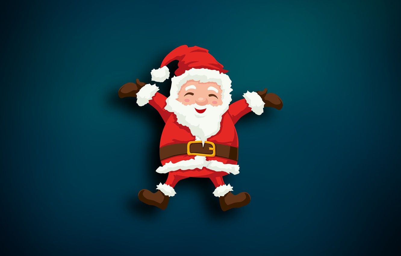 Wallpaper Minimalism, Christmas, Costume, Background, New year, Santa, Holiday, Santa Claus, Klaus, Santa Claus, Grandpa, Santa Claus image for desktop, section новый год