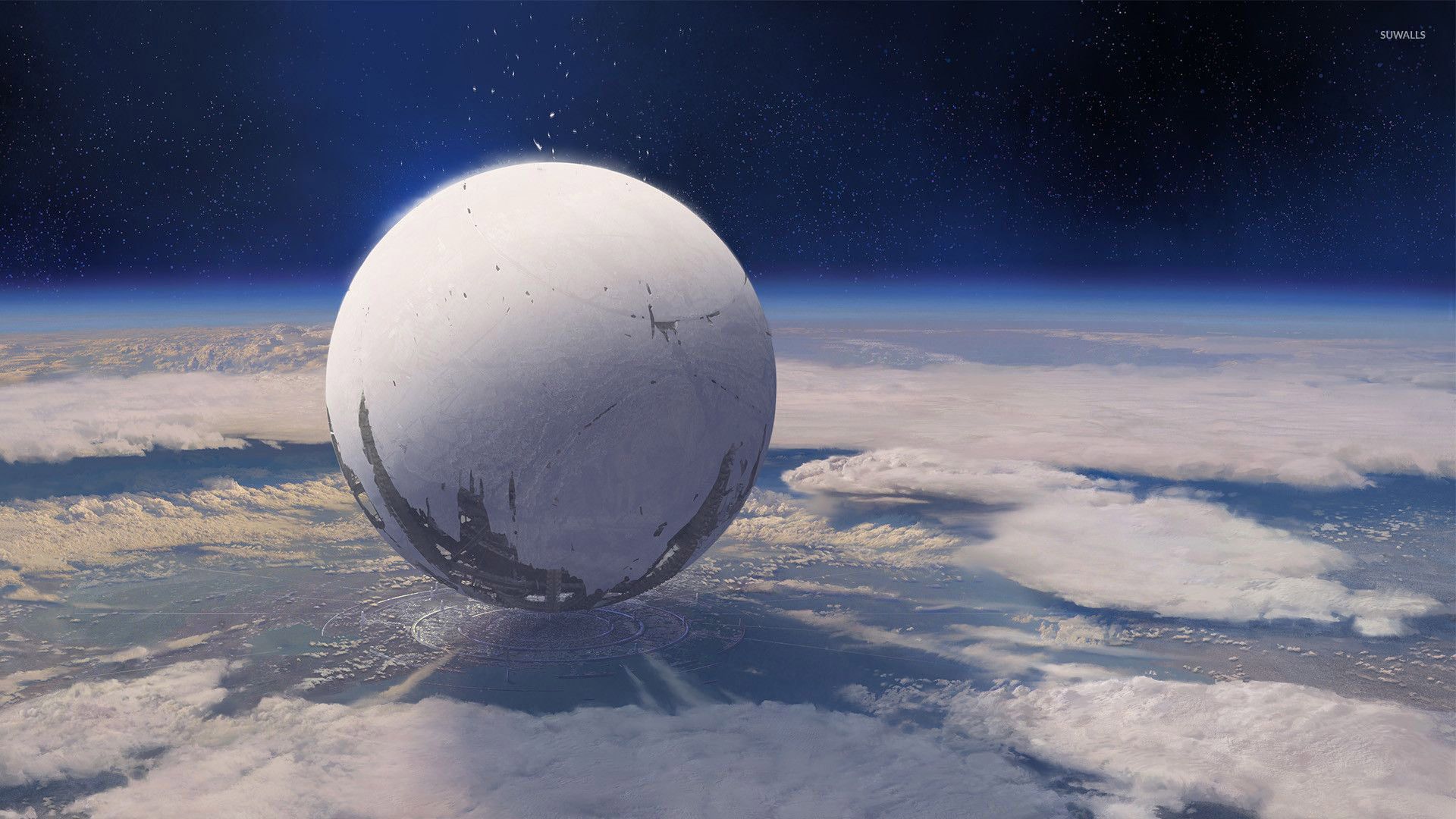Moon too close to the planet wallpaper wallpaper