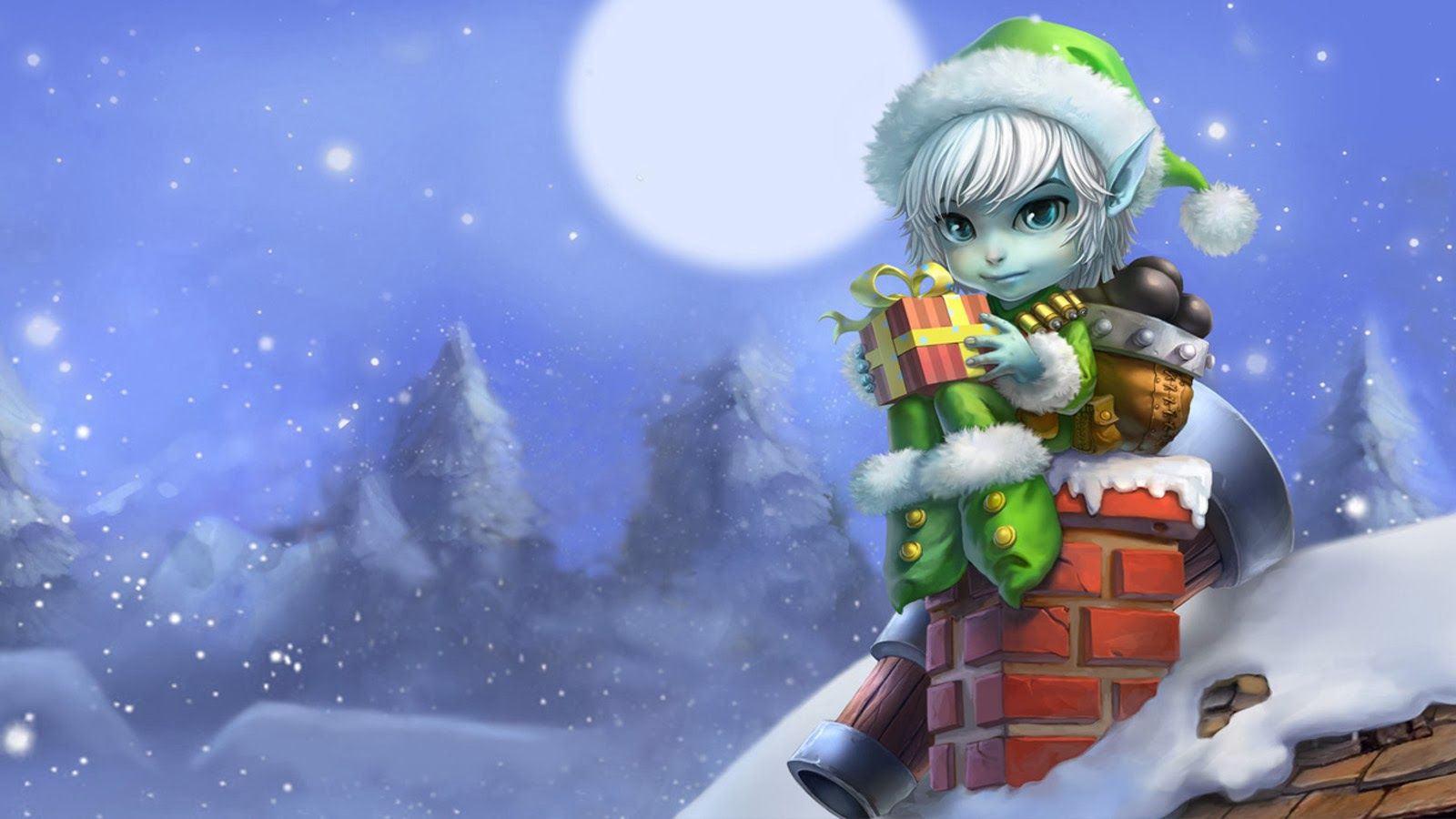 Free download christmas elf gift tristana league of legends lol champion hd...