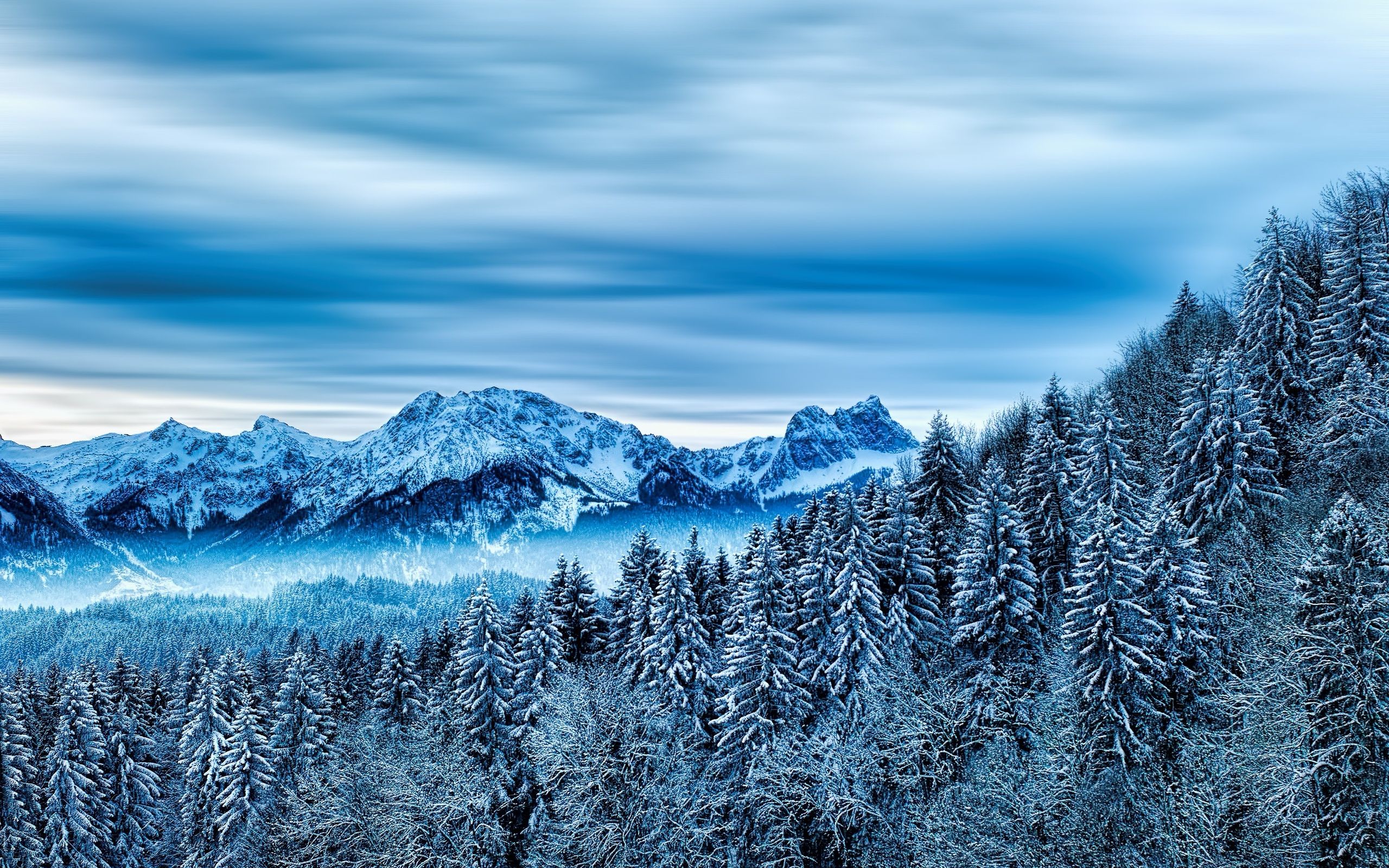 Snow Winter Nature Cloud Mountains 2560x1600 Resolution HD 4k Wallpaper, Image, Background, Photo and Picture