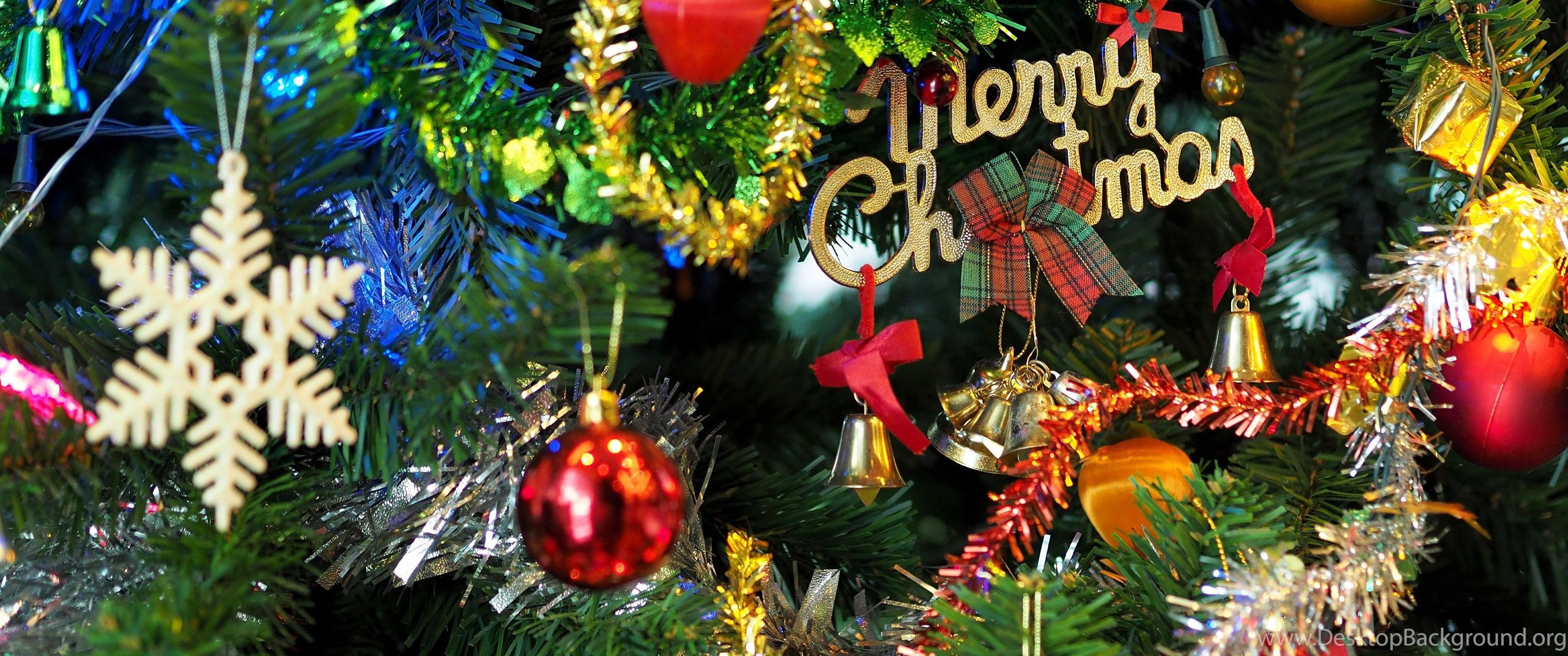 Merry Christmas & Christmas Bells HD Wallpaper. 4K Wallpaper Desktop Background