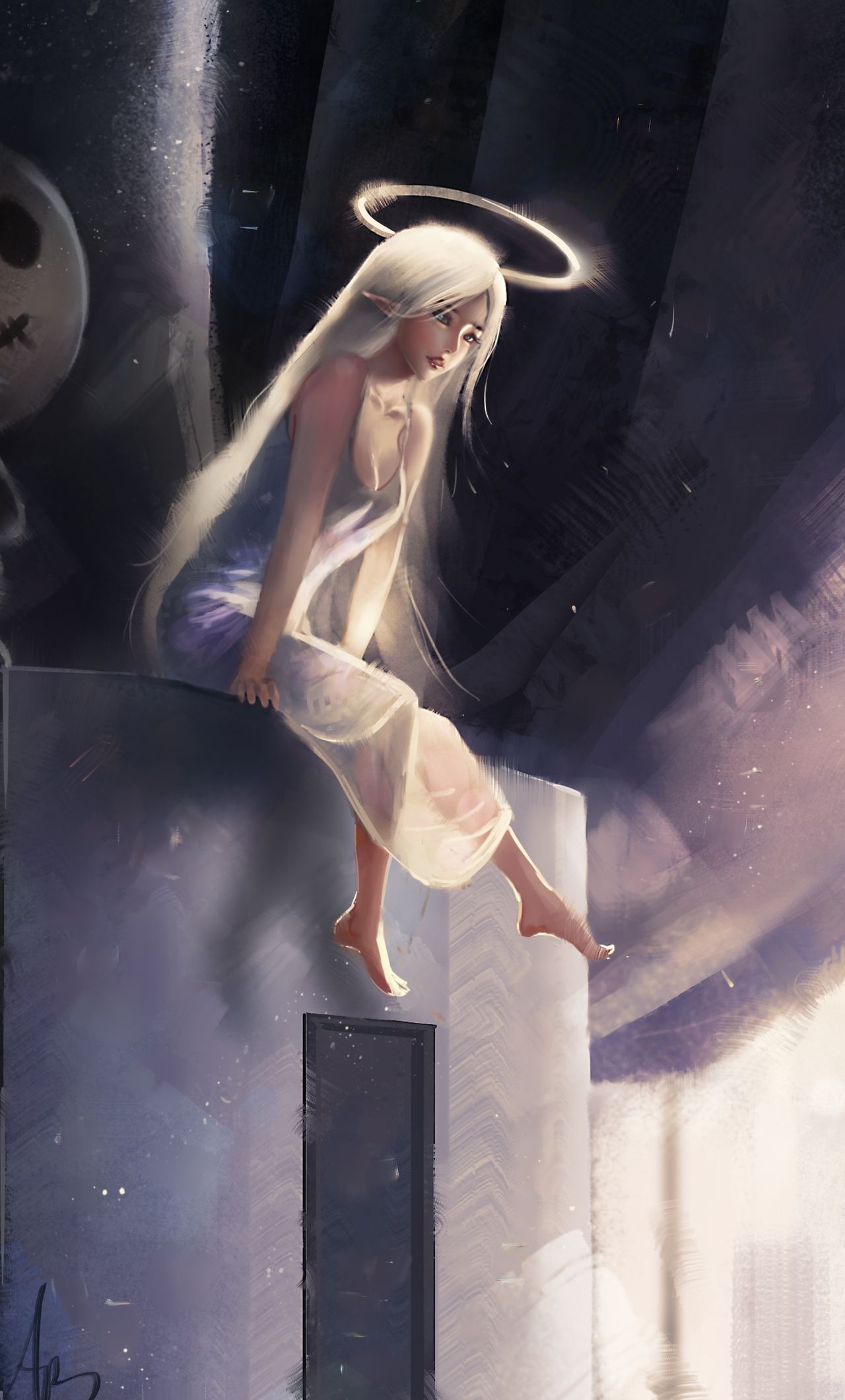 Little Angel Girl iPhone HD 4k Wallpaper, Image, Background, Photo and Picture