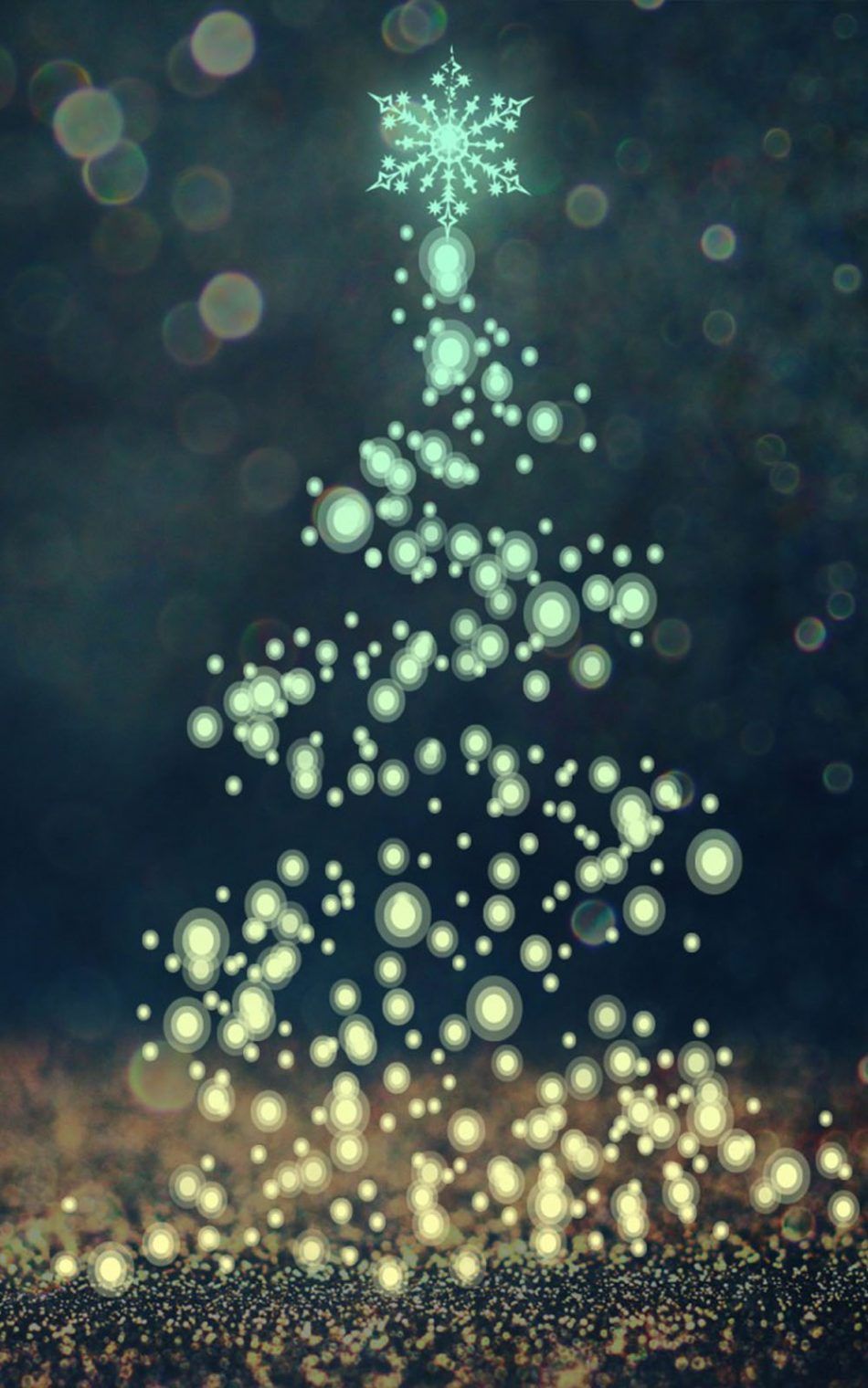 Christmas Tree Crystal Sparkles CGI 4K Ultra HD Mobile Wallpaper