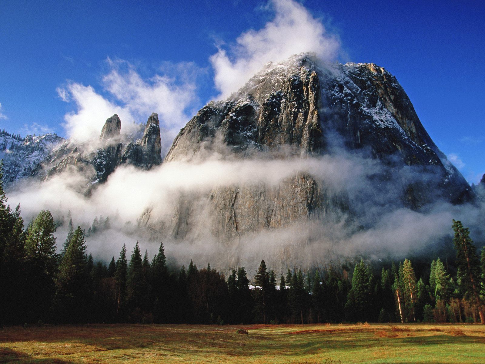 Nature: Cathedral Rocks And Cathedral Spires, Yosemite National Park, California