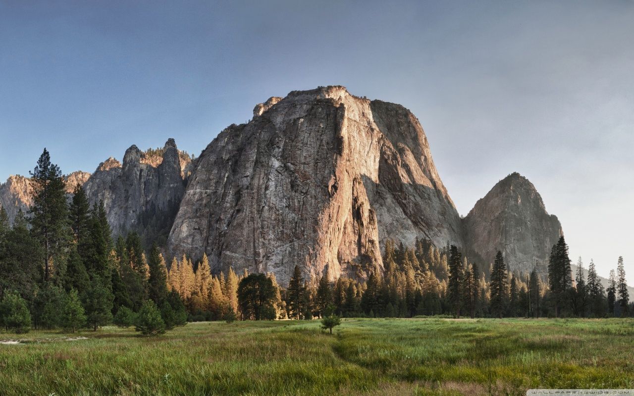 Middle Cathedral Rock, Yosemite Valley, California Ultra HD Desktop Background Wallpaper for: Tablet
