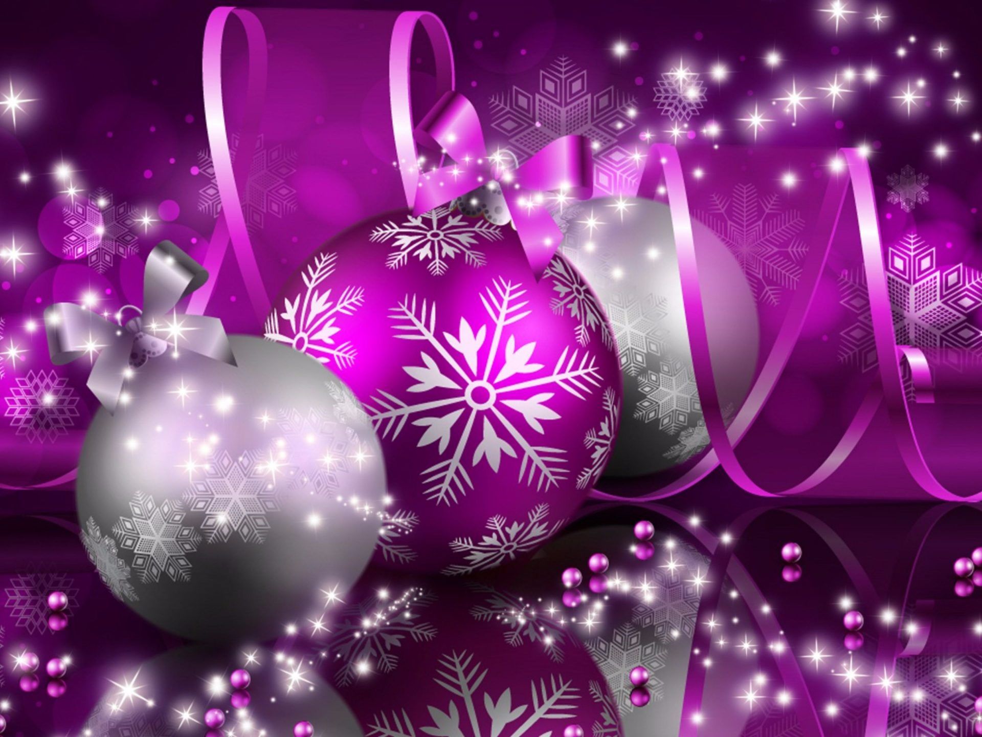 Merry Christmas Purple Decorations 4k Wallpaper 3840x2160, Wallpaper13.com