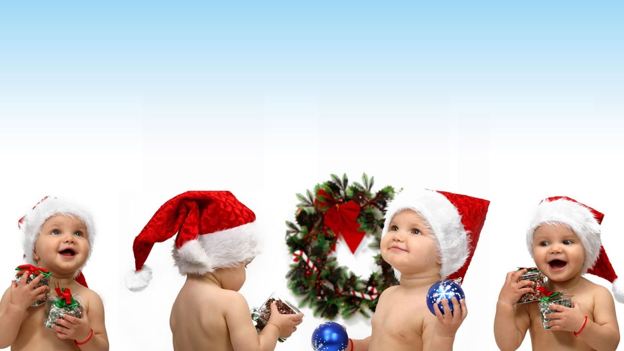 Christmas children desktop PC and Mac wallpaper
