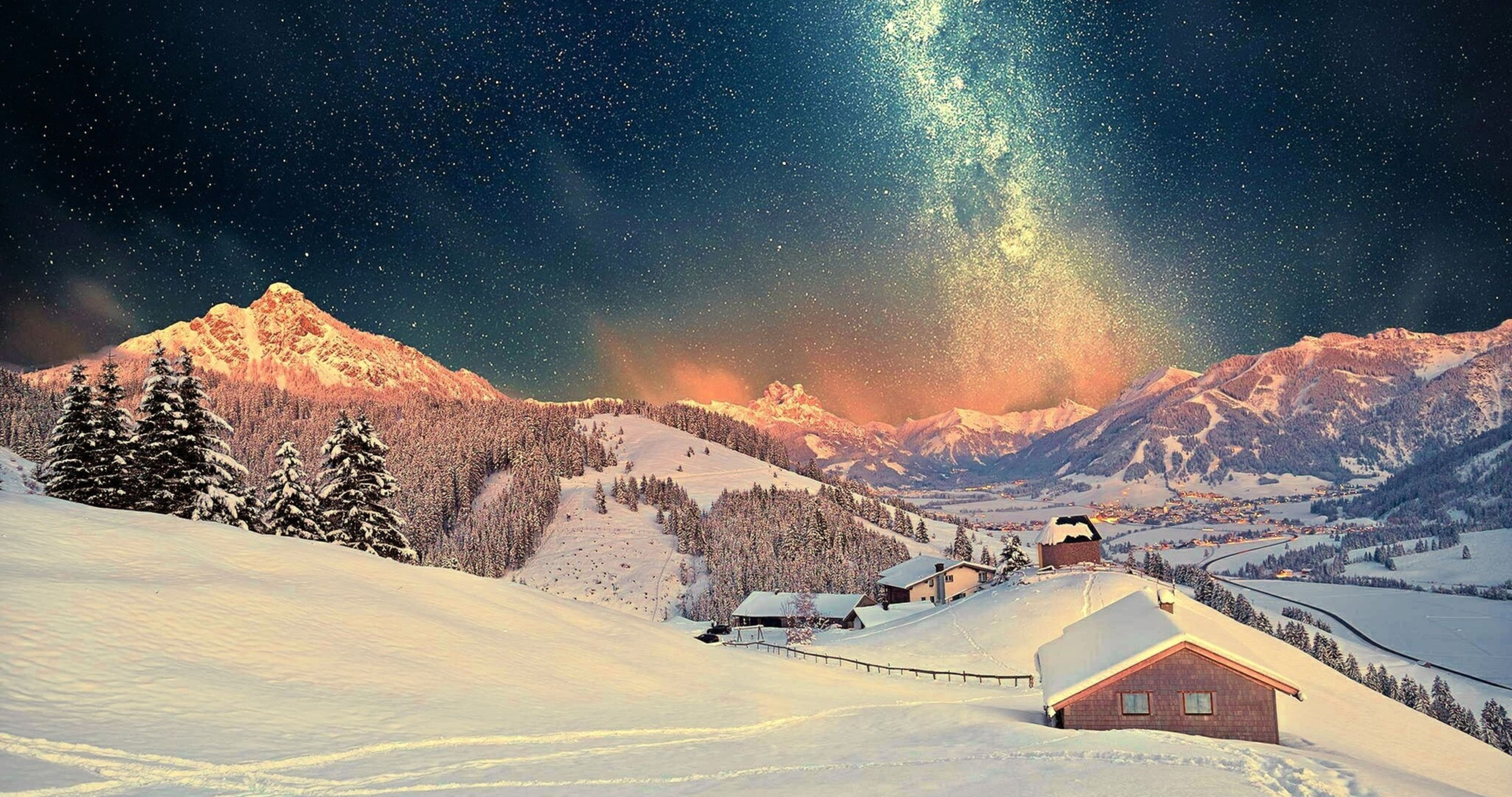 Milky way over the Tyrolean mountains. Lugares para visitar, Lugares