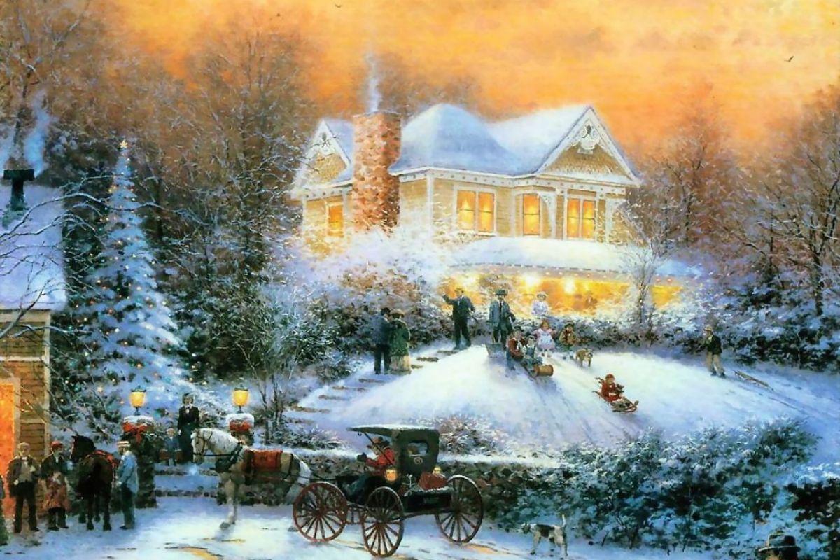 Thomas Kinkade Christmas Wallpaper