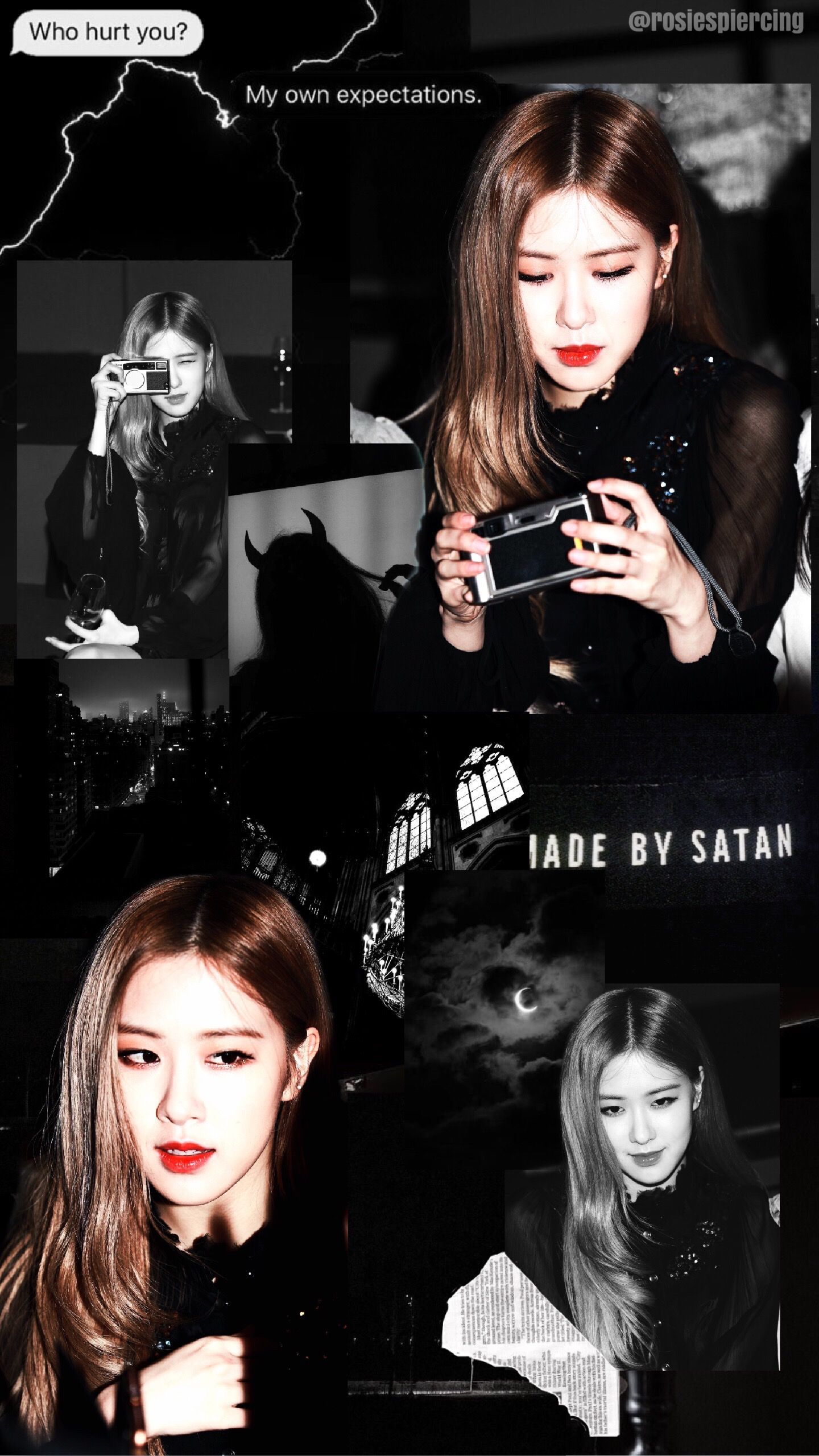 Rose Blackpink Wallpaper Black