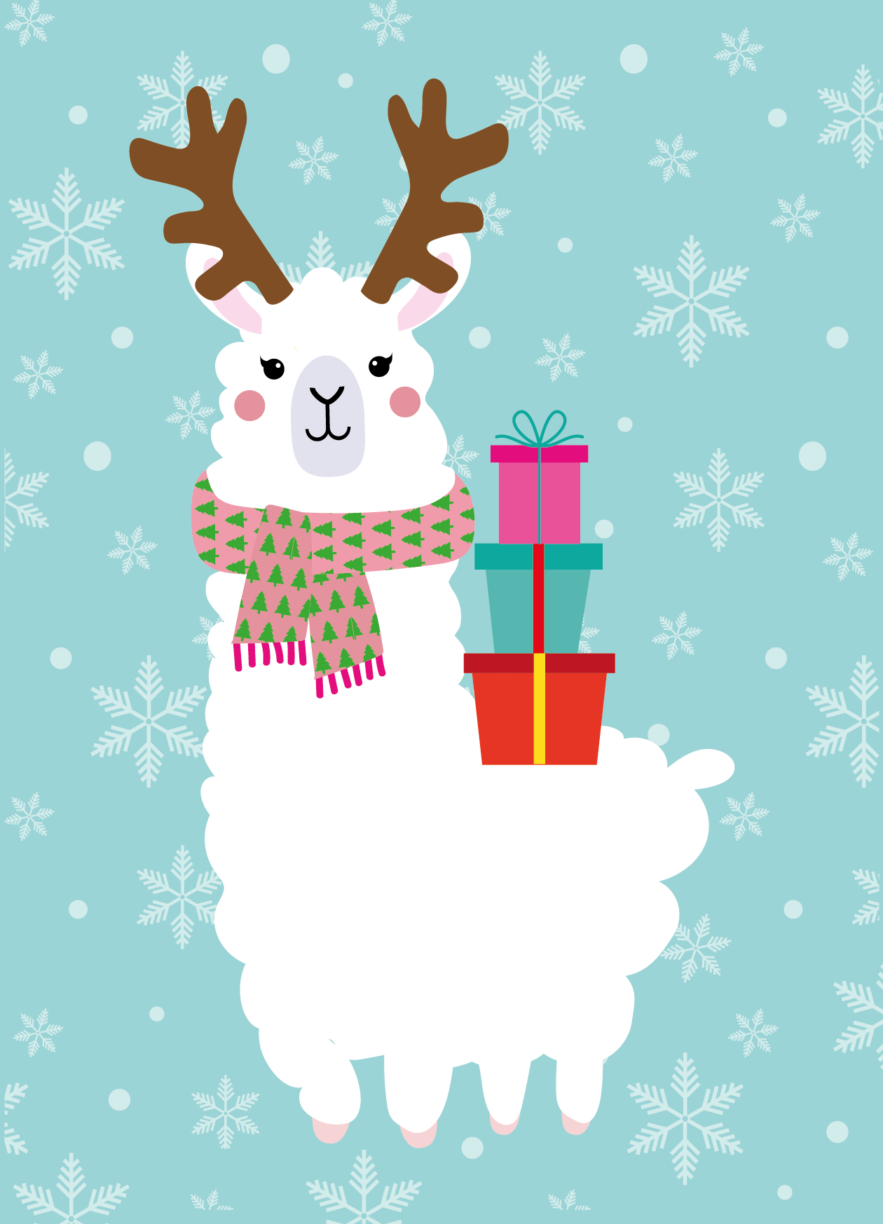 Christmas Wallpaper Llama