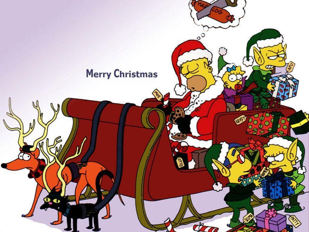 Simpsons Christmas Wallpaper Free Simpsons Christmas Background