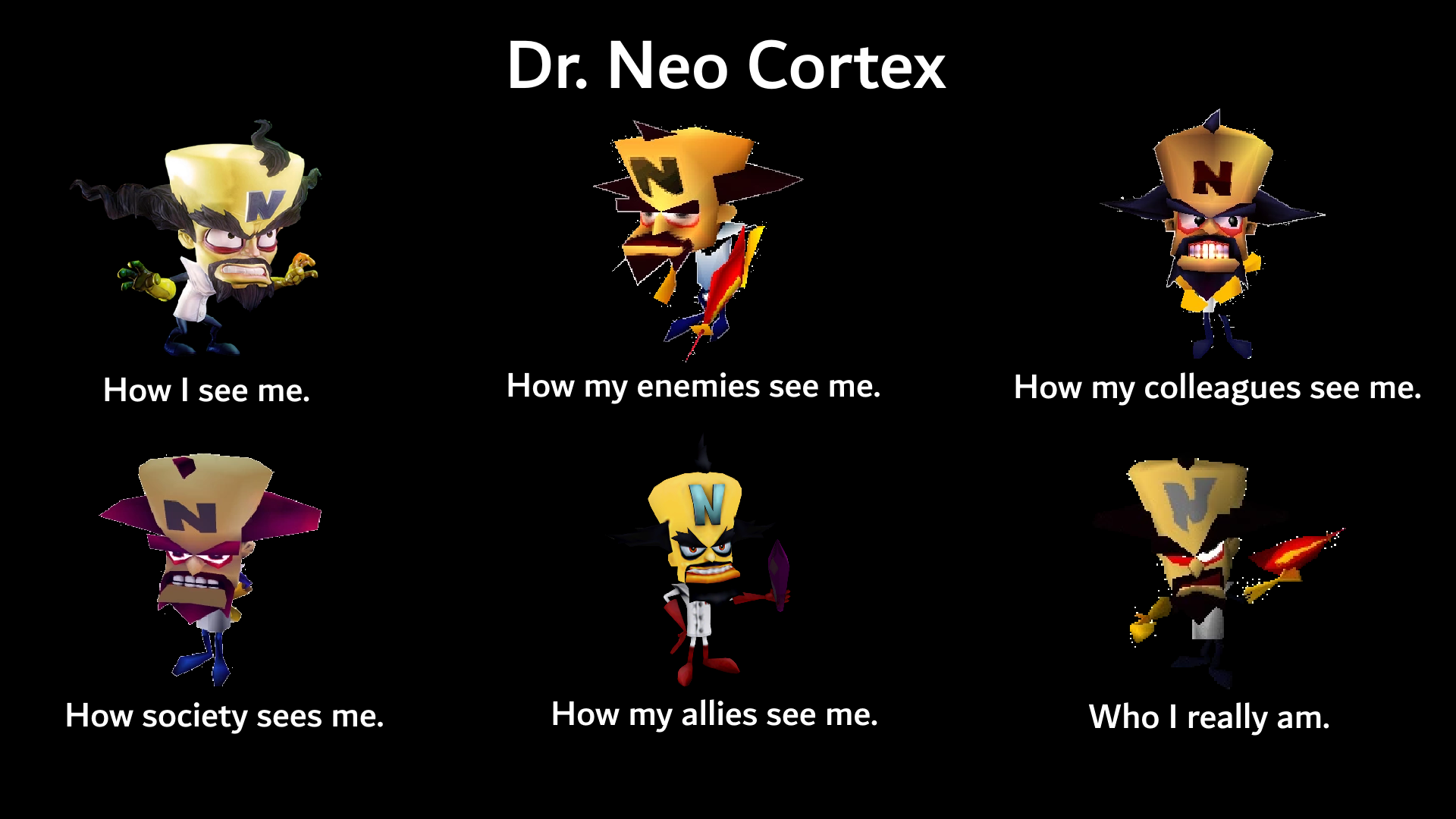 The many faces of Dr. Neo Cortex