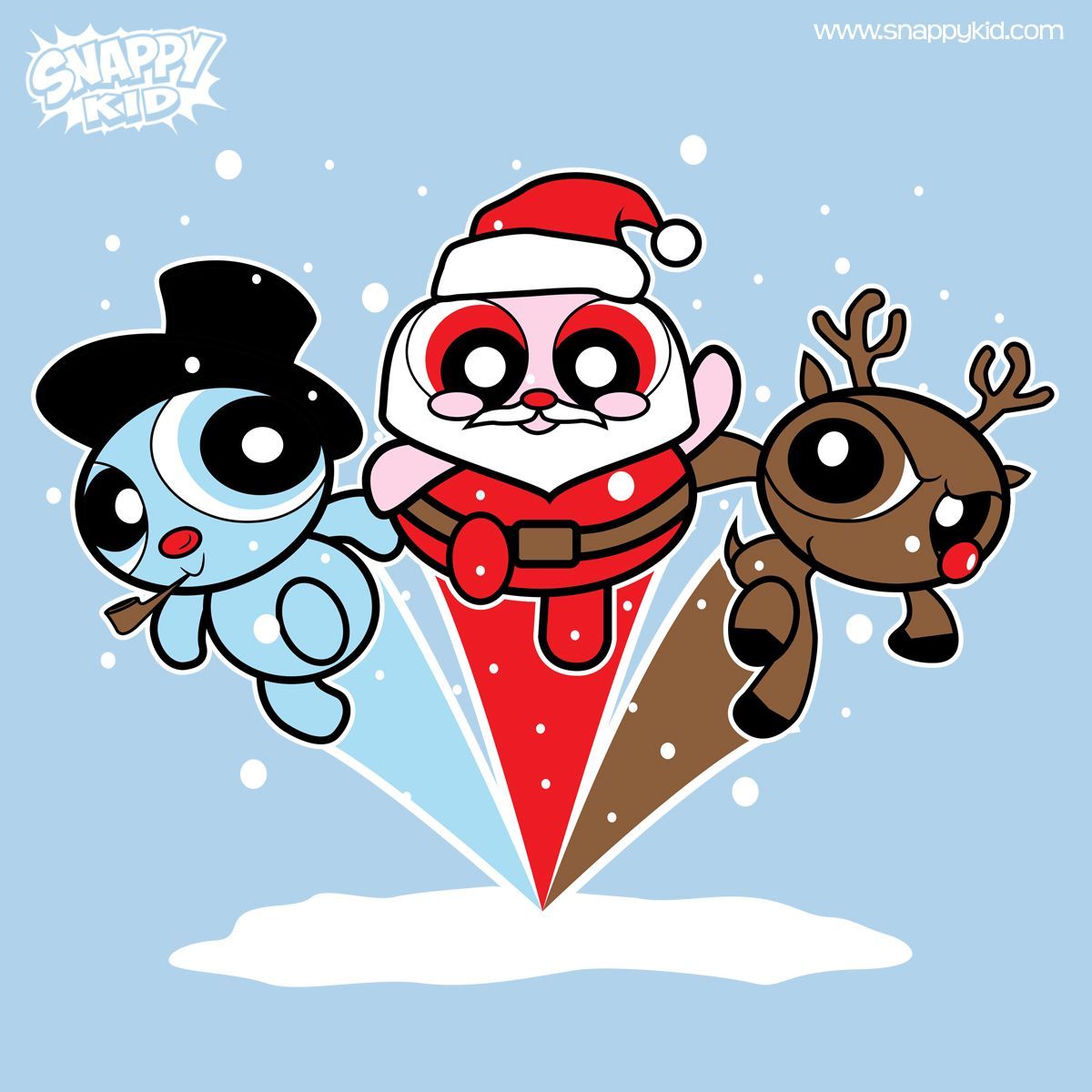 A Mash Up Between Three Favorite Christmas Heroes And The Powerpuff Girls. Christmas Puff Light Blue T Shirts An. Book Origami, Powerpuff Girls, Painting Of Girl