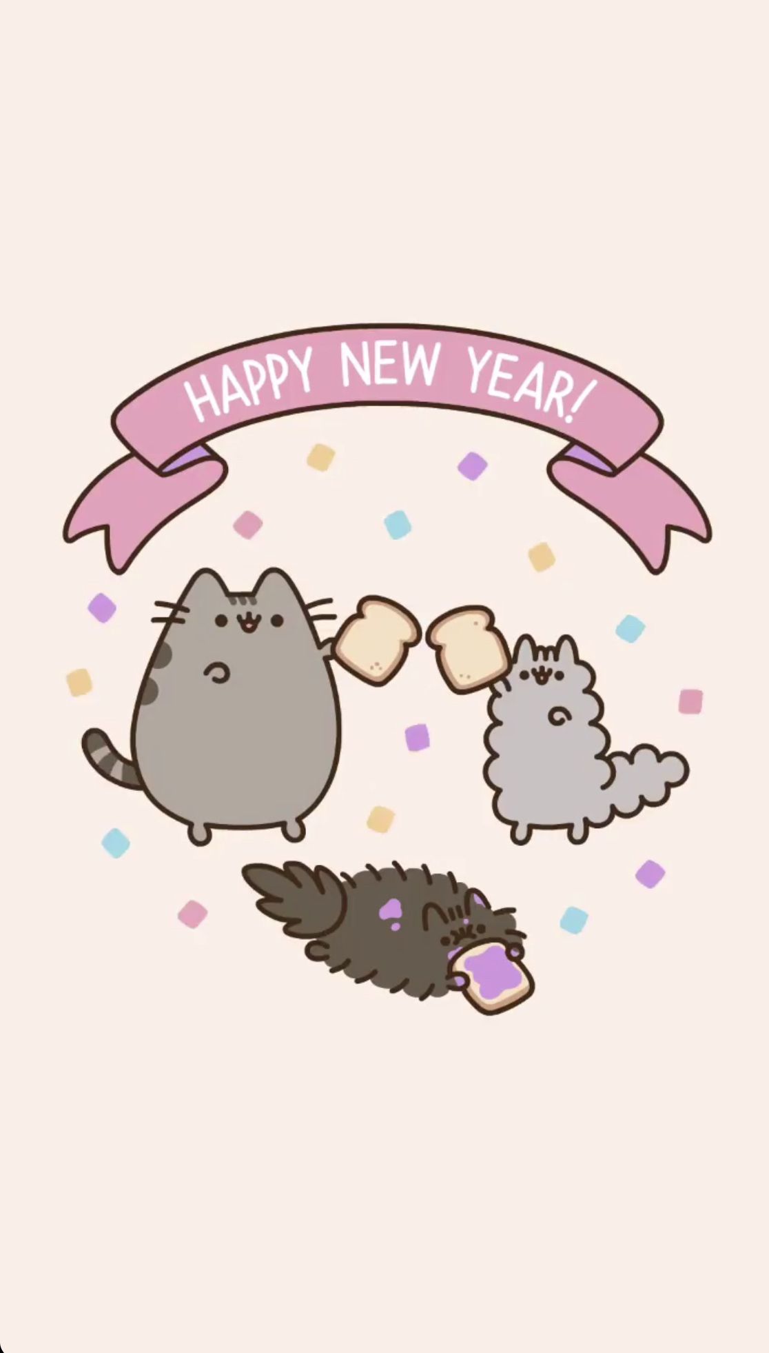 Pusheen Happy New Year 2020 Wallpaper & Background Download