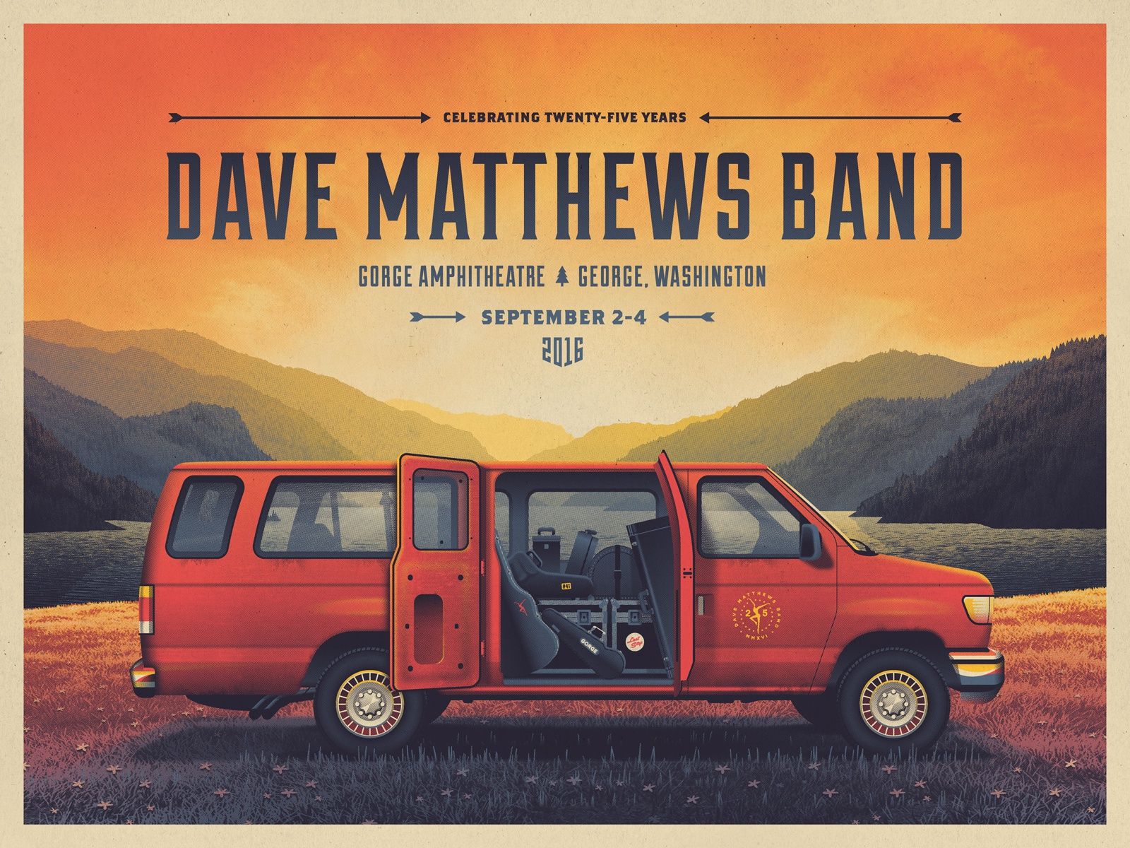 DKNG / Projects / Dave Matthews Band 25th Anniversary Poster