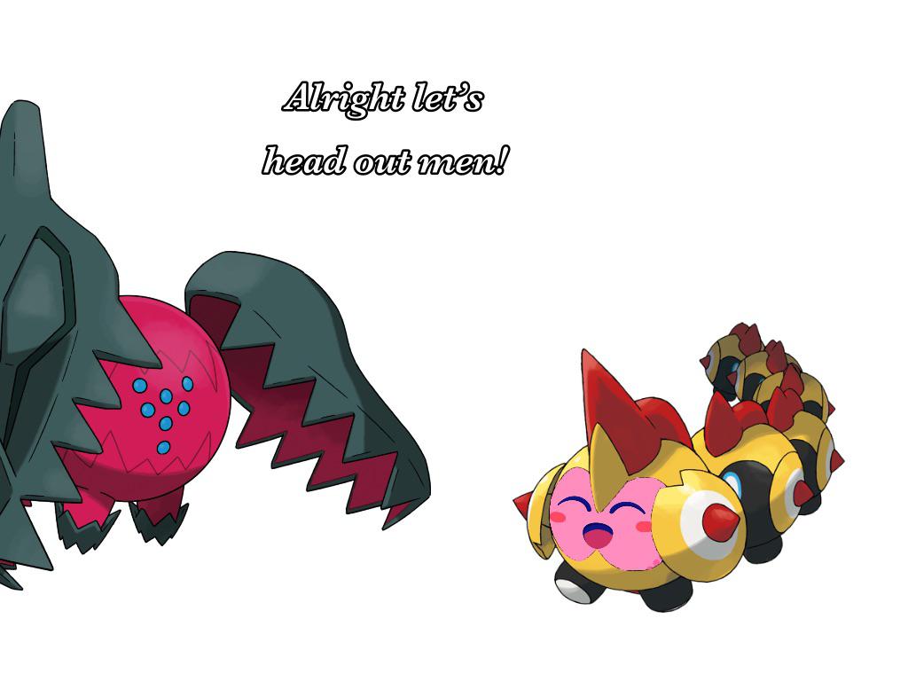 When I first saw Regidrago I thought he reminded me of Falinks which reminded me of Kirby. Heck Regidrago is kinda pinkish, it's perfect!: pokemon