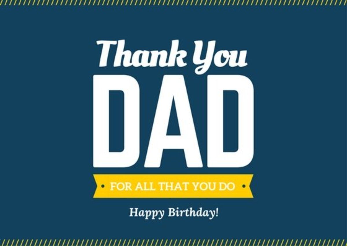 Happy Birthday Messages and Image for Dads