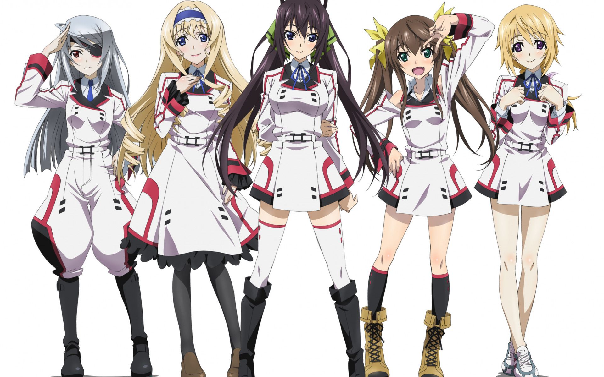 Download wallpaper girls, anime, art, Infinite Stratos, Houki Shinonono, Lingyin Huang, Charlotte Dunois, Cecilia Alcott, Laura Bodewig, section other in resolution 1920x1200